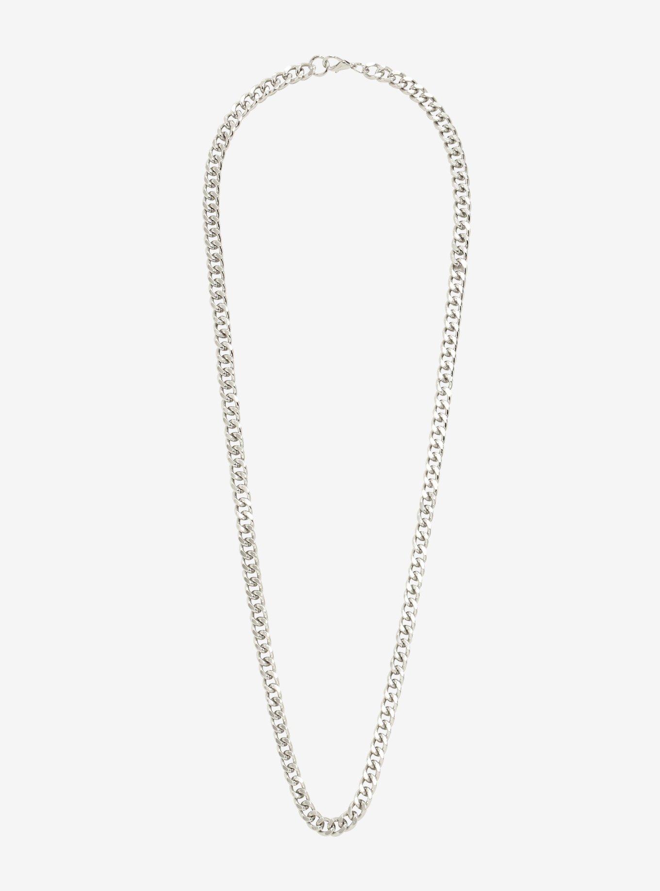 Silver Men's Chain Necklace, , alternate