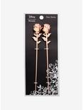 Loungefly Disney Beauty And The Beast Rose Gold Rose Hair Sticks, , alternate