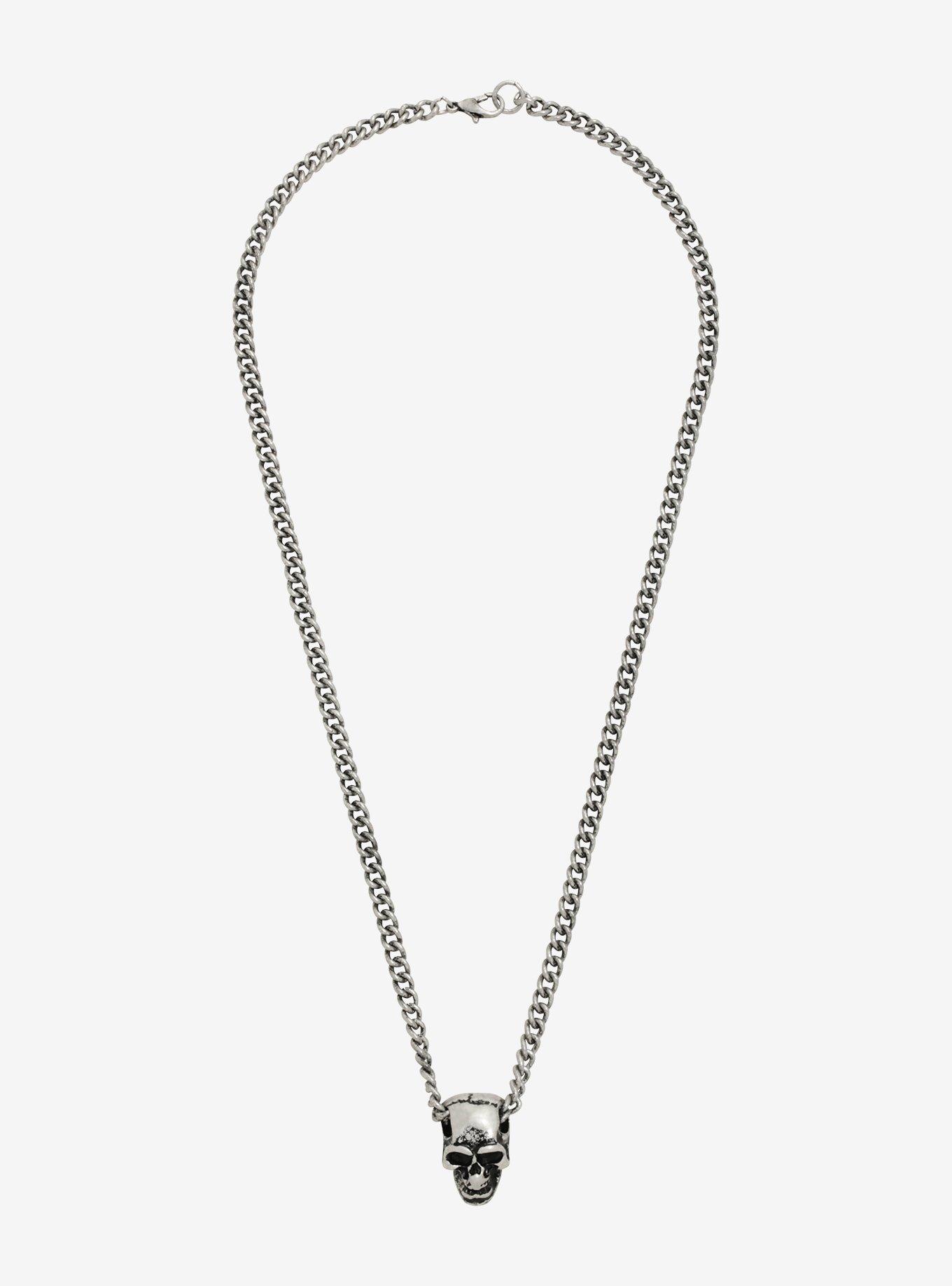 Skull Chain Men's Necklace, , alternate