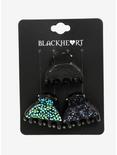 Blackheart Glitter Hair Clip Set, , alternate
