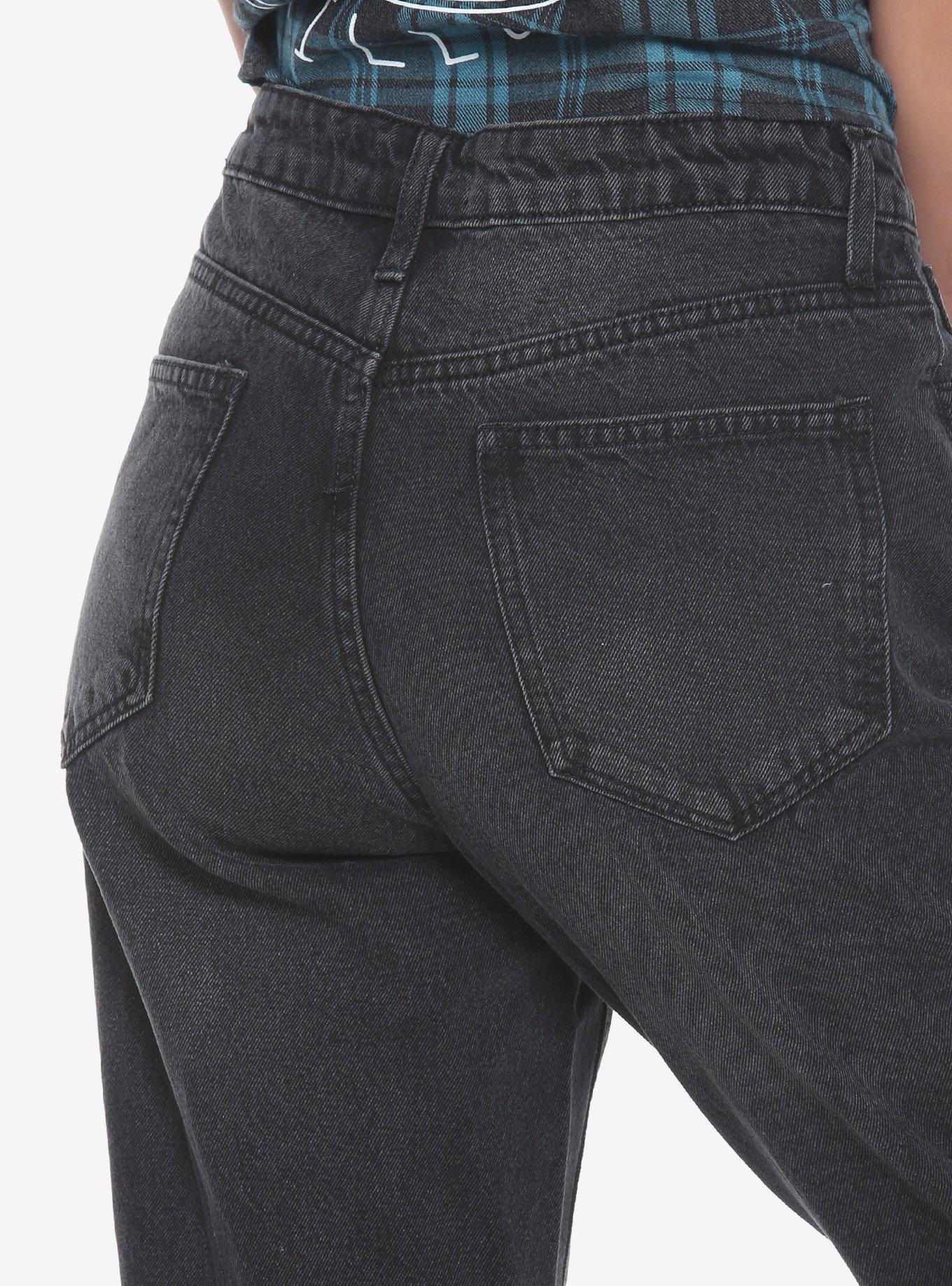 Faded Black Girlfriend Jeans, , alternate