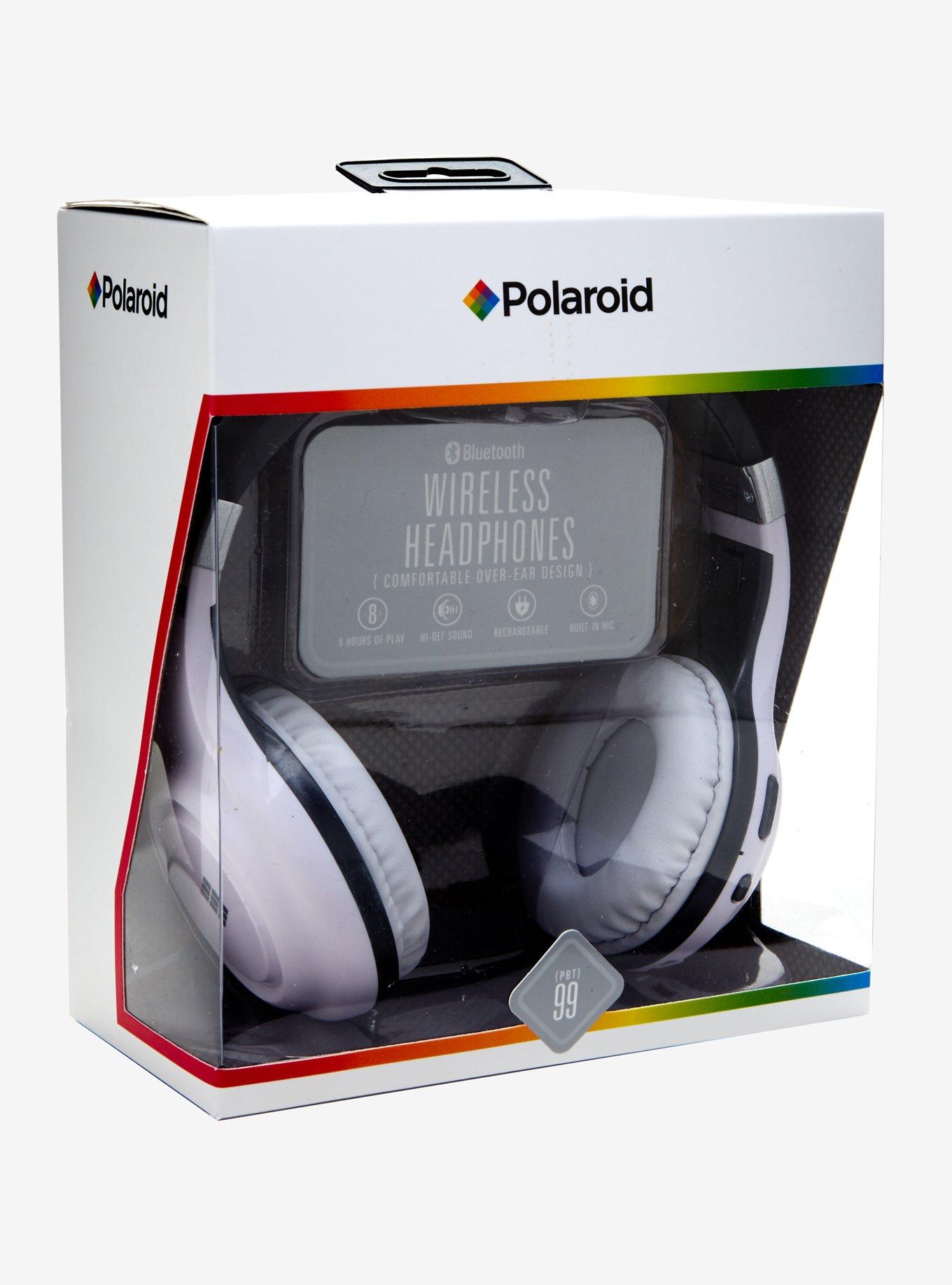 Polaroid White Bluetooth Headphones, , alternate
