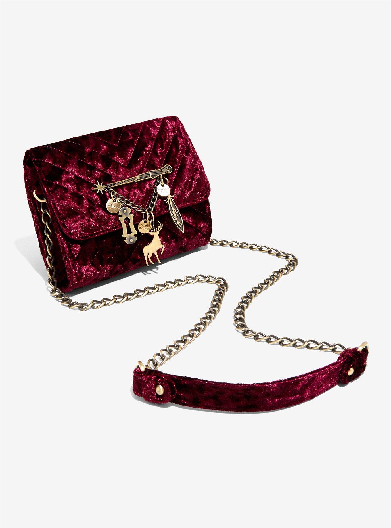 Harry Potter Wand Velvet Crossbody Bag, , alternate