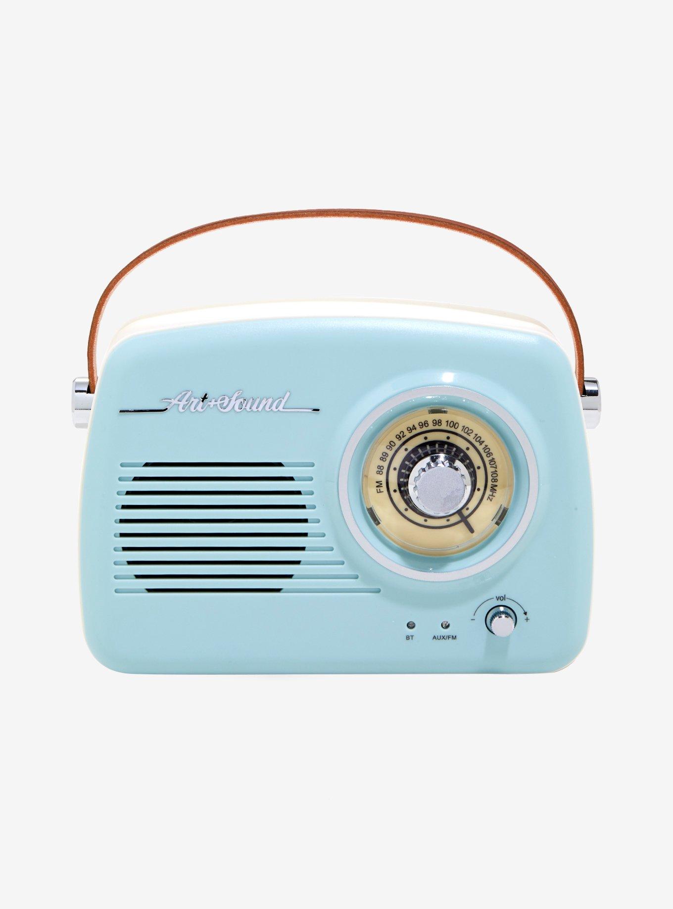 Blue Vintage Wireless Radio Speaker, , alternate