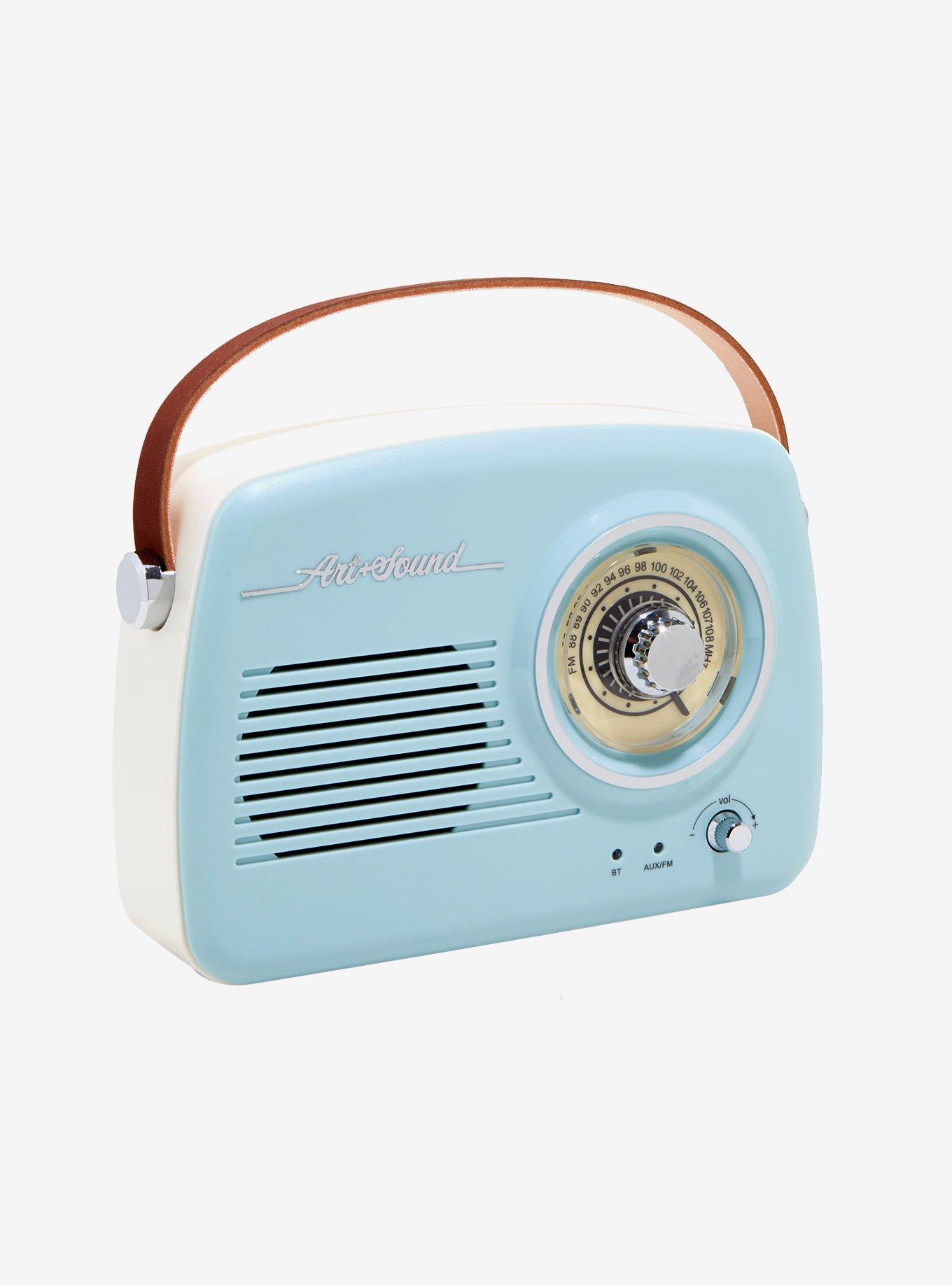 Blue Vintage Wireless Radio Speaker, , alternate