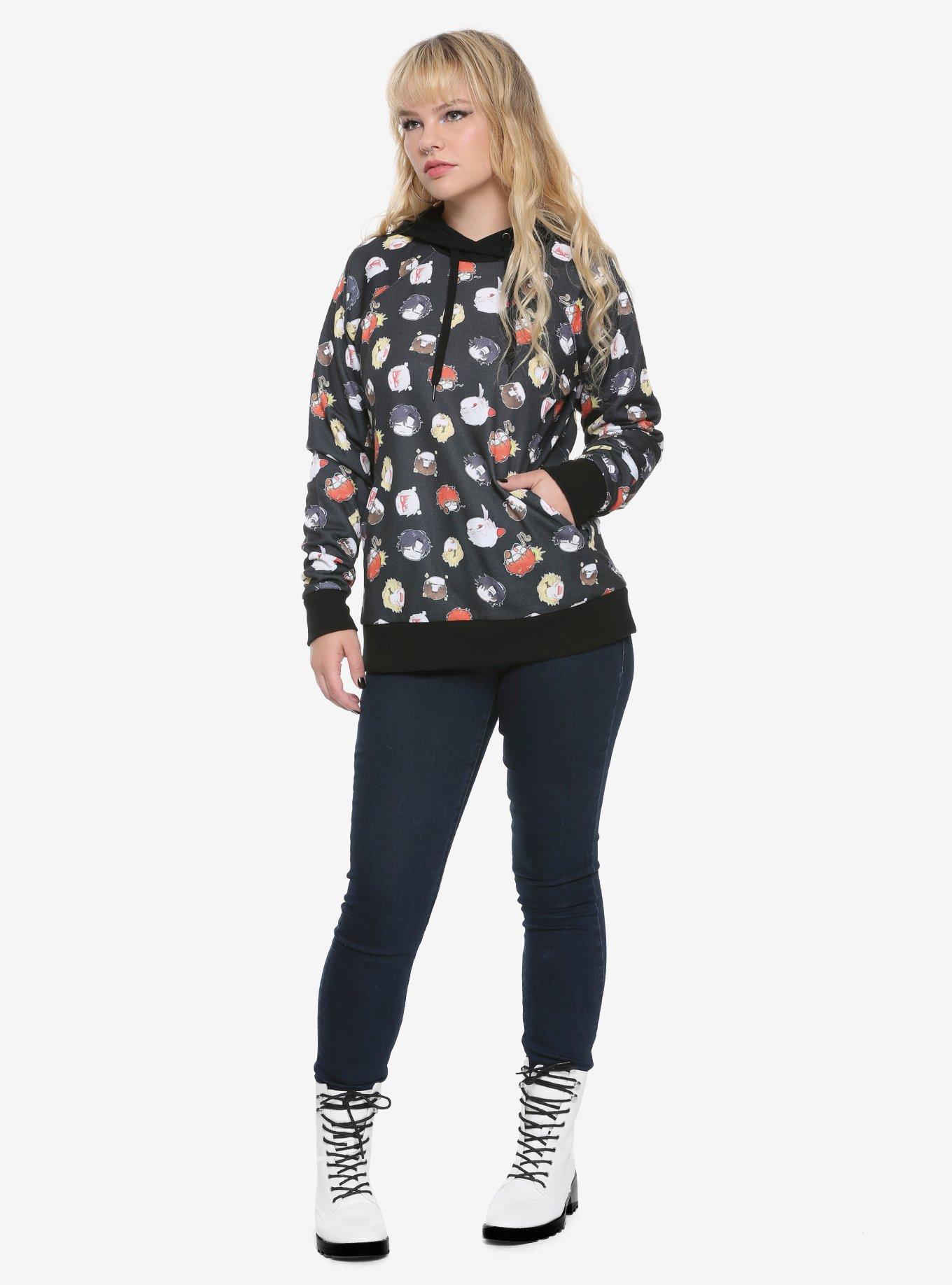 Mystic Messenger Chibi Characters Girls Hoodie, , alternate