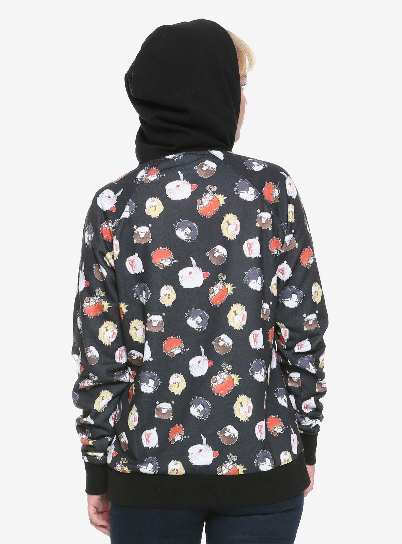 Mystic Messenger Chibi Characters Girls Hoodie, , alternate