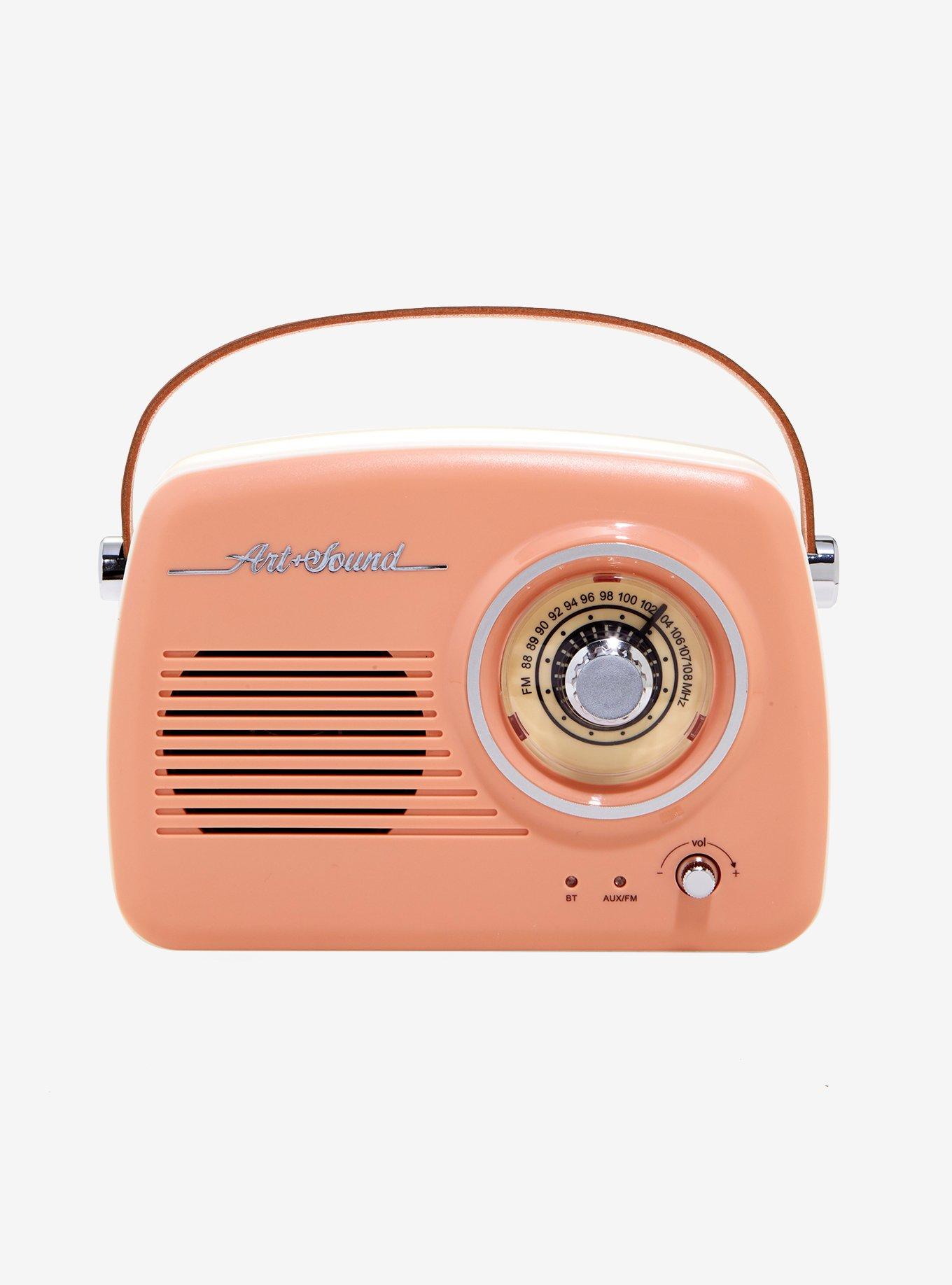 Pink Vintage Wireless Radio Speaker, , alternate