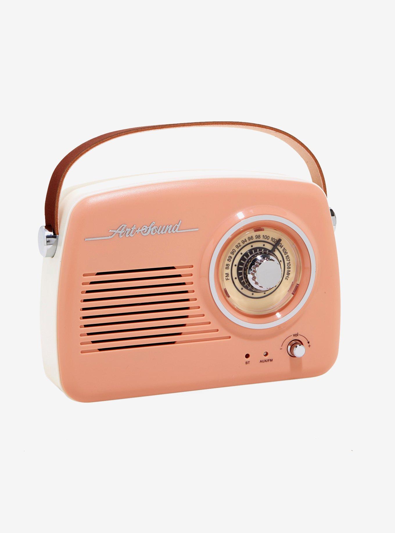 Pink Vintage Wireless Radio Speaker, , alternate