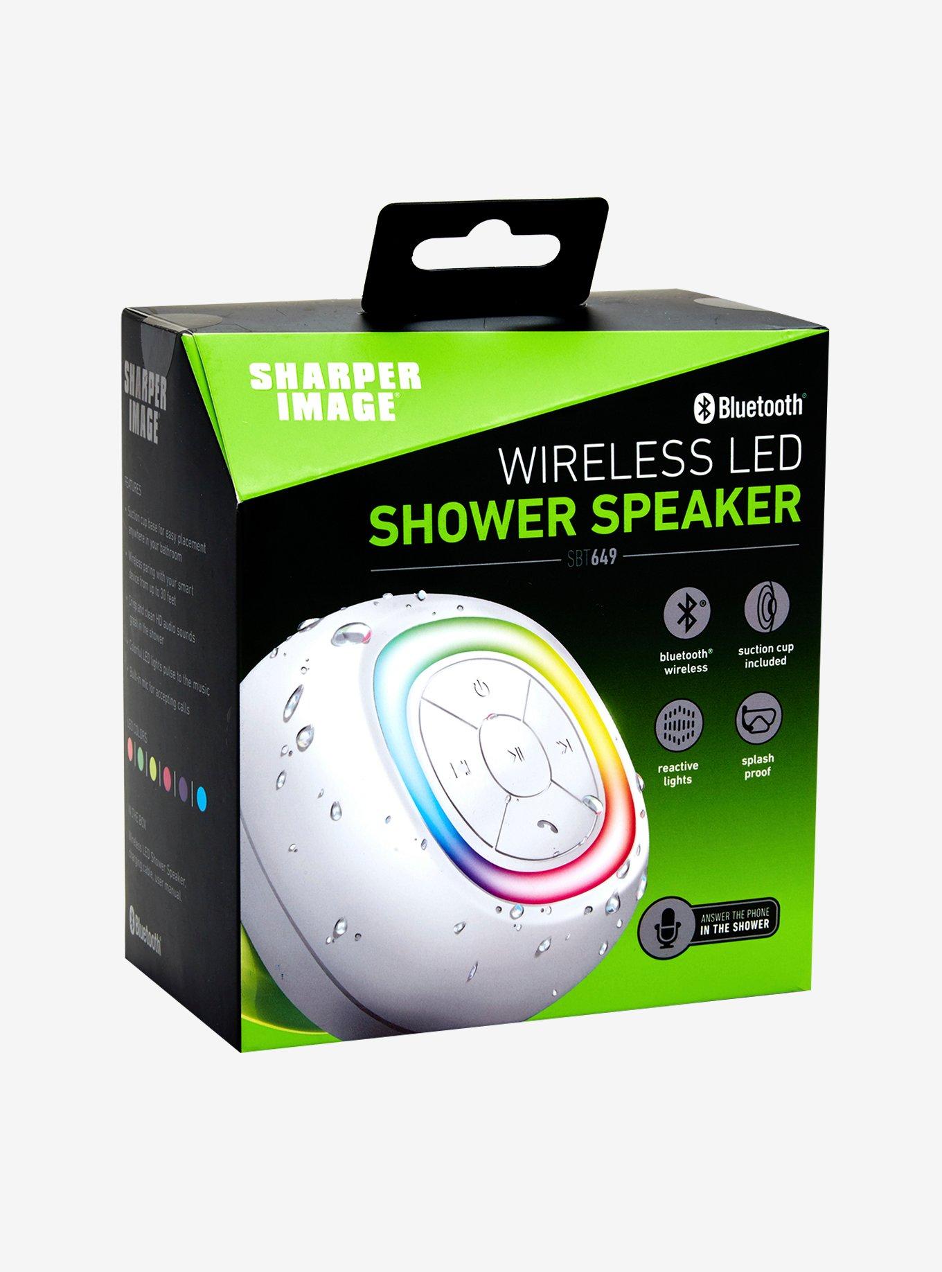 Sharper Image White LED Wireless Shower Speaker, , alternate