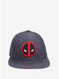 Marvel Deadpool Logo Heather Grey Snapback Hat, , alternate