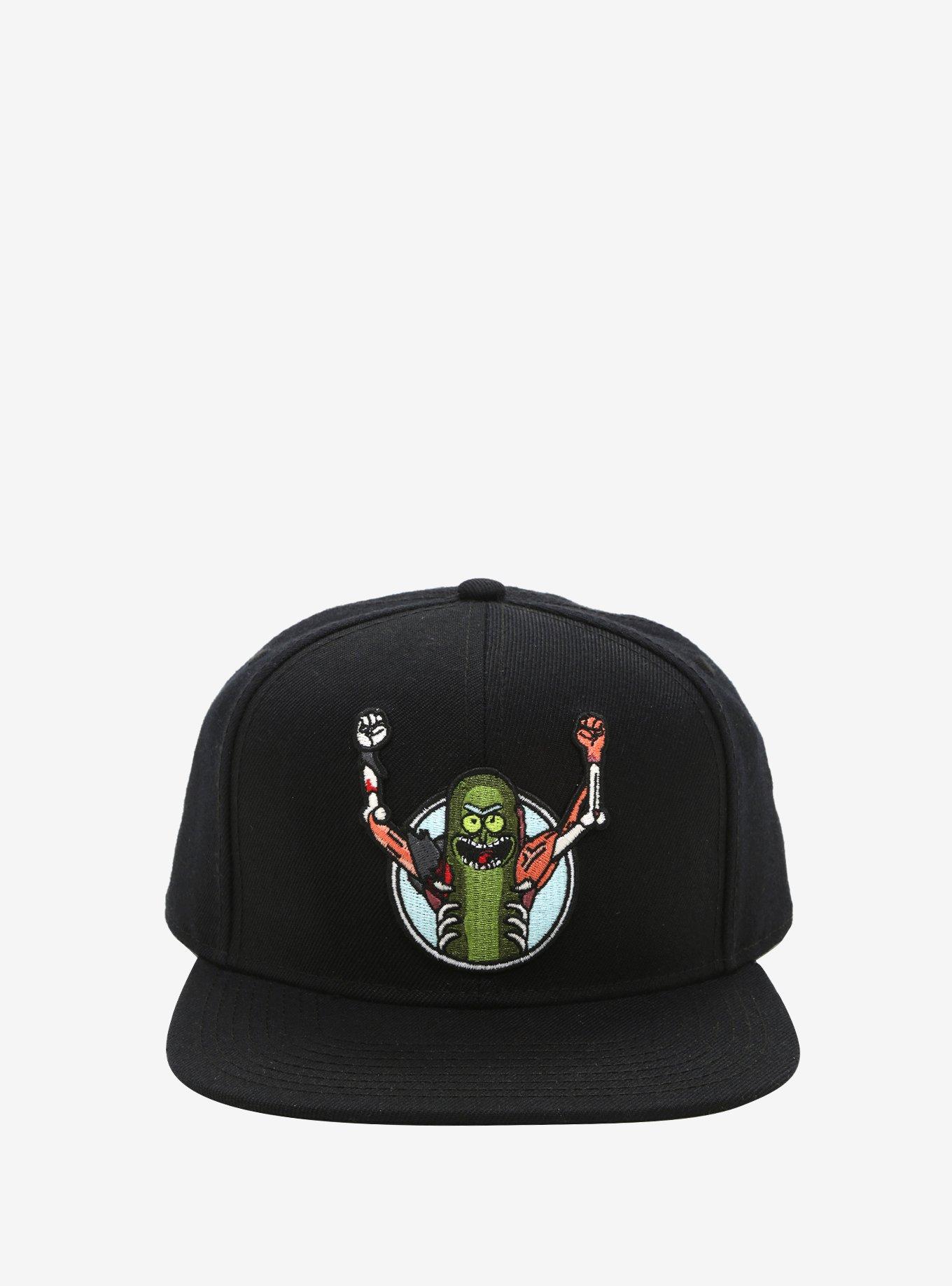 Rick And Morty Pickle Rick Arms Up Snapback Hat, , alternate