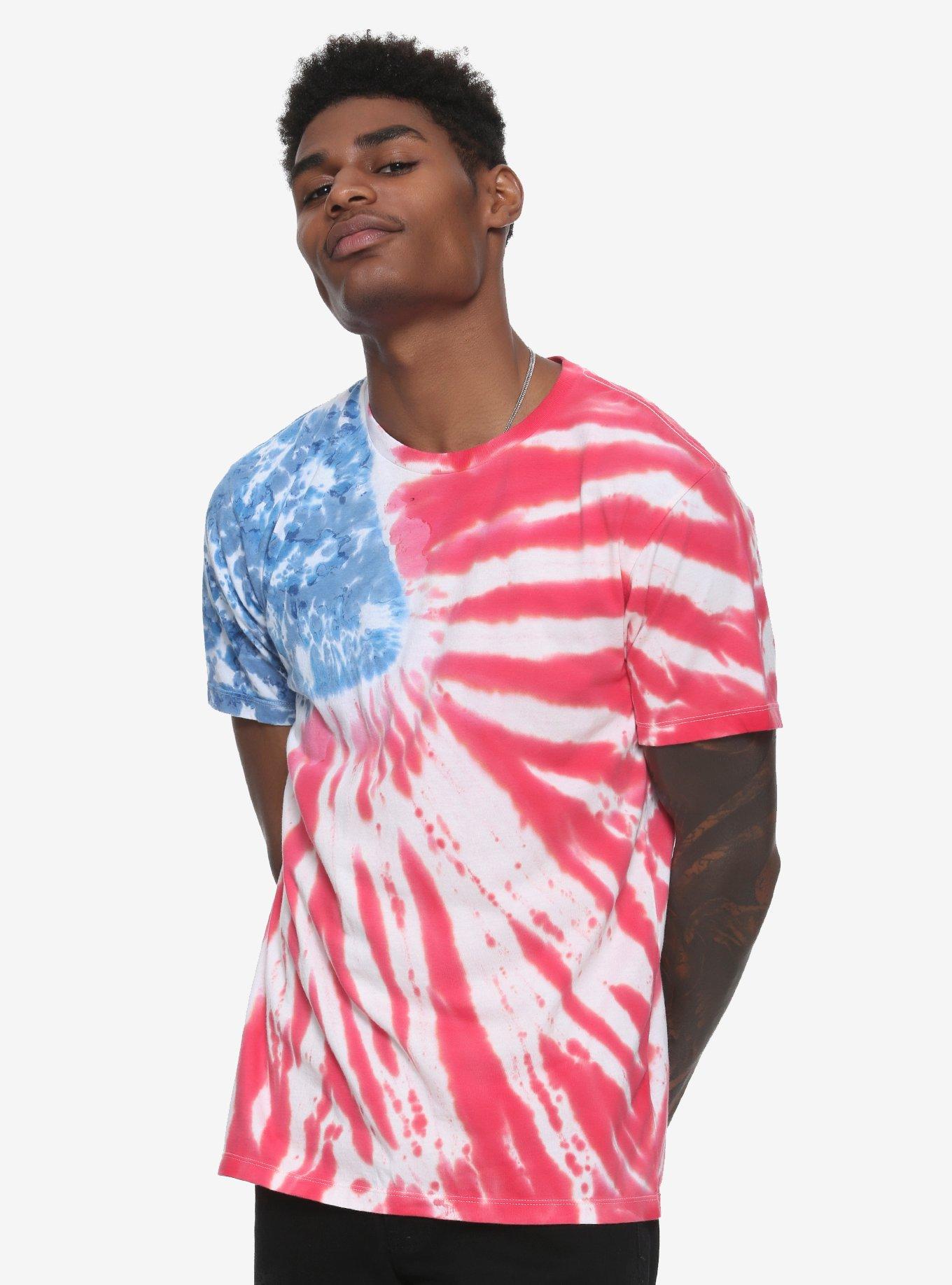 American Flag Tie-Dye T-Shirt, , alternate