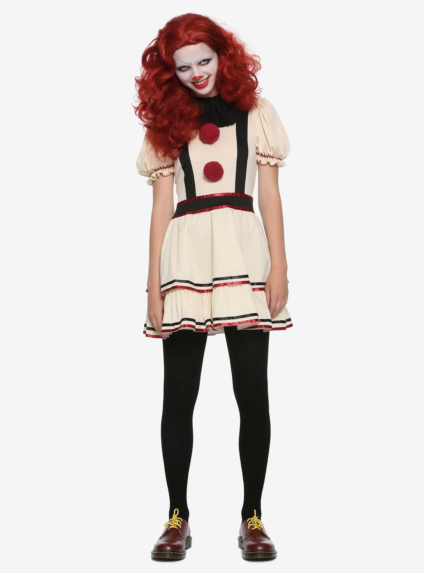 Scary Vintage Clown Costume, , alternate