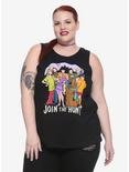 ScoobyNatural Group Dip Dye Girls Tank Top Plus Size, , alternate