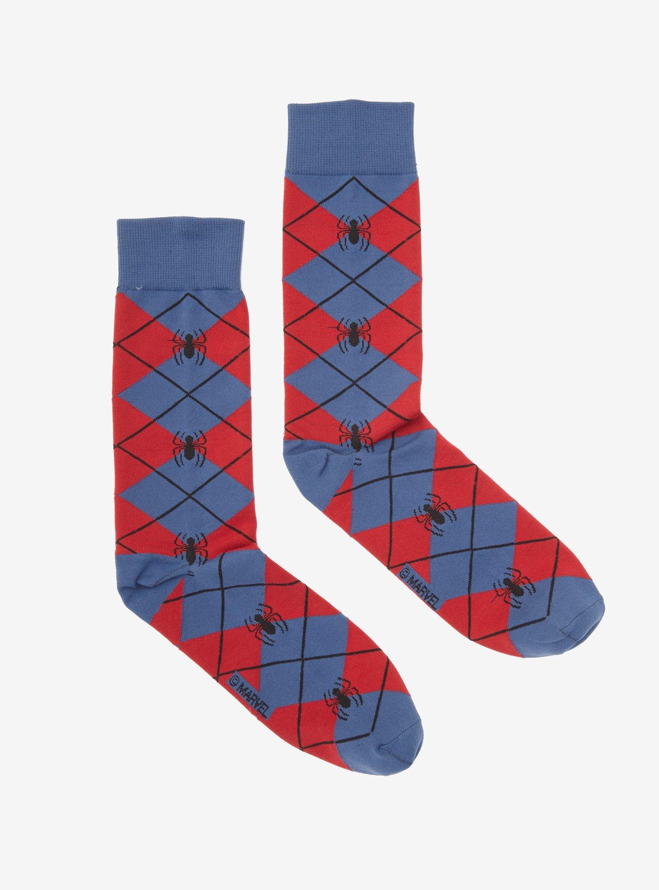 Marvel Spider-Man Argyle Dress Socks, , alternate