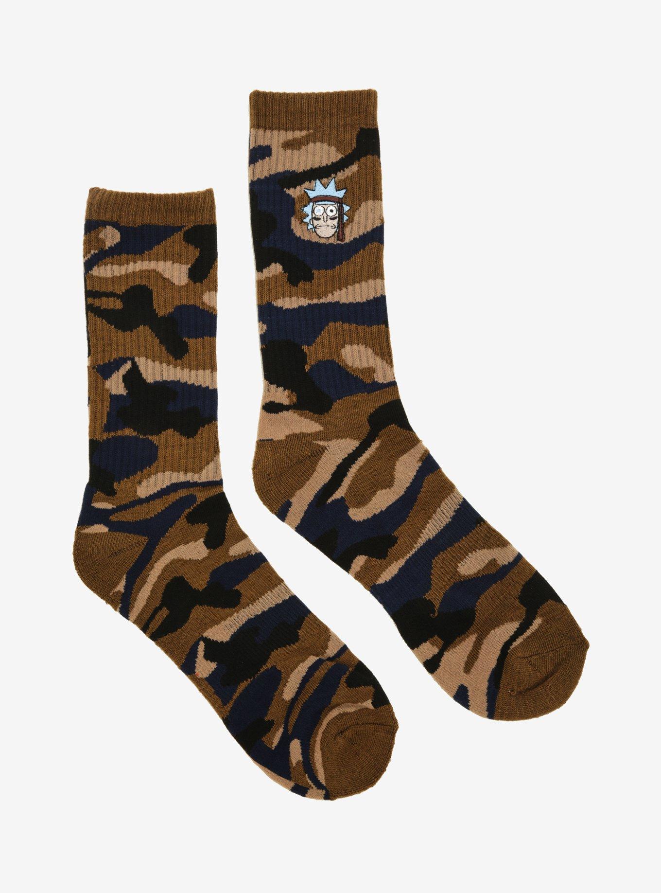 Rick And Morty Seal Team Ricks Camo Socks - BoxLunch Exclusive, , alternate