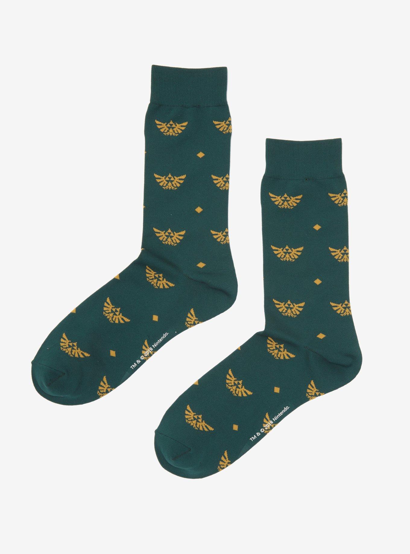 Nintendo The Legend Of Zelda Tri-Force Dress Socks, , alternate