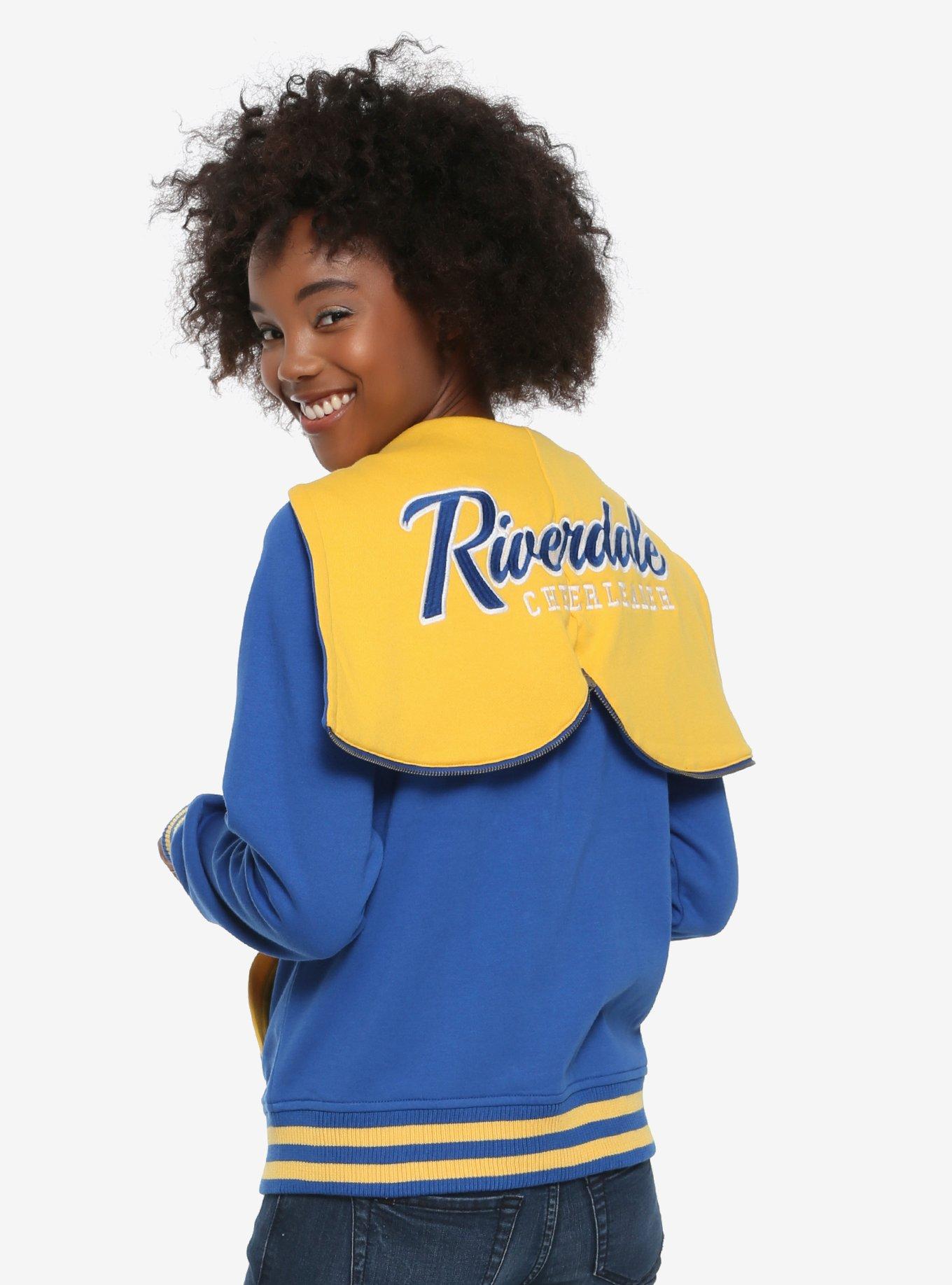 Riverdale Cheer Girls Varsity Jacket Hot Topic Exclusive, BLUE, alternate