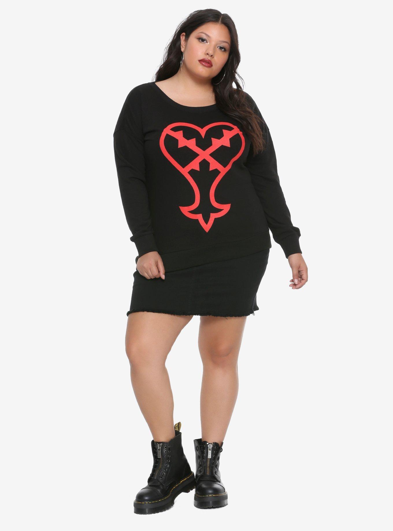 Disney Kingdom Hearts Heartless Girls Pullover Plus Size, BLACK, alternate
