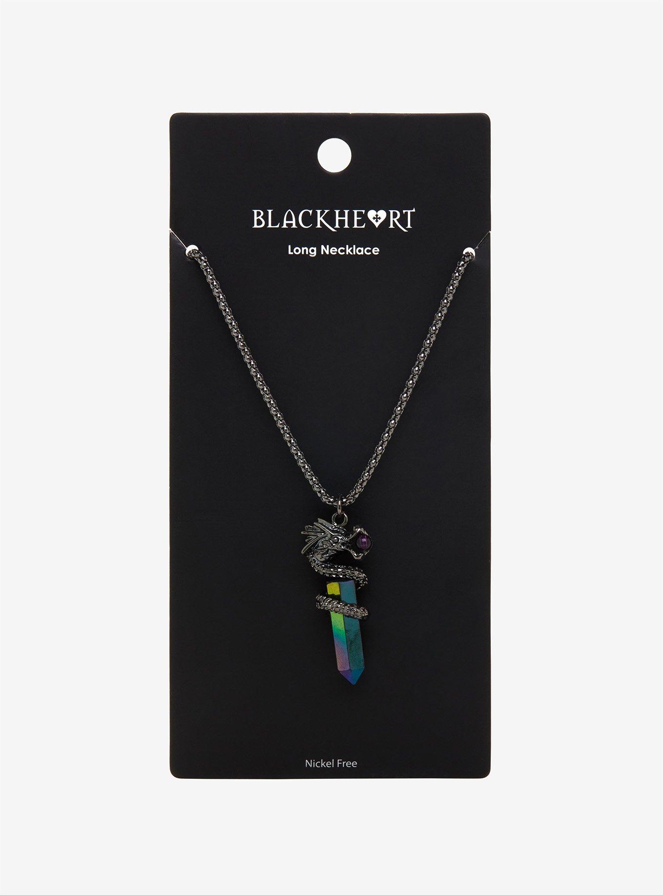 Blackheart Dragon Crystal Necklace, , alternate