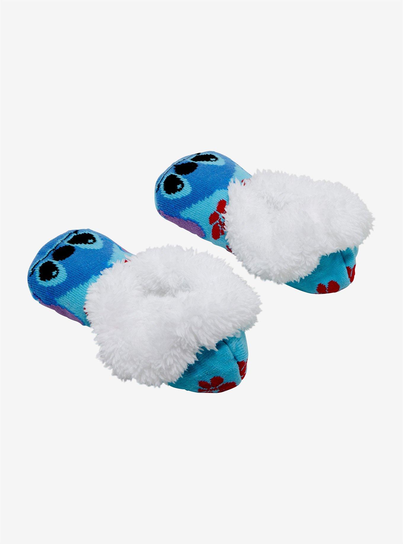 Disney Lilo & Stitch Face & Hibiscus Cozy Slippers, , alternate
