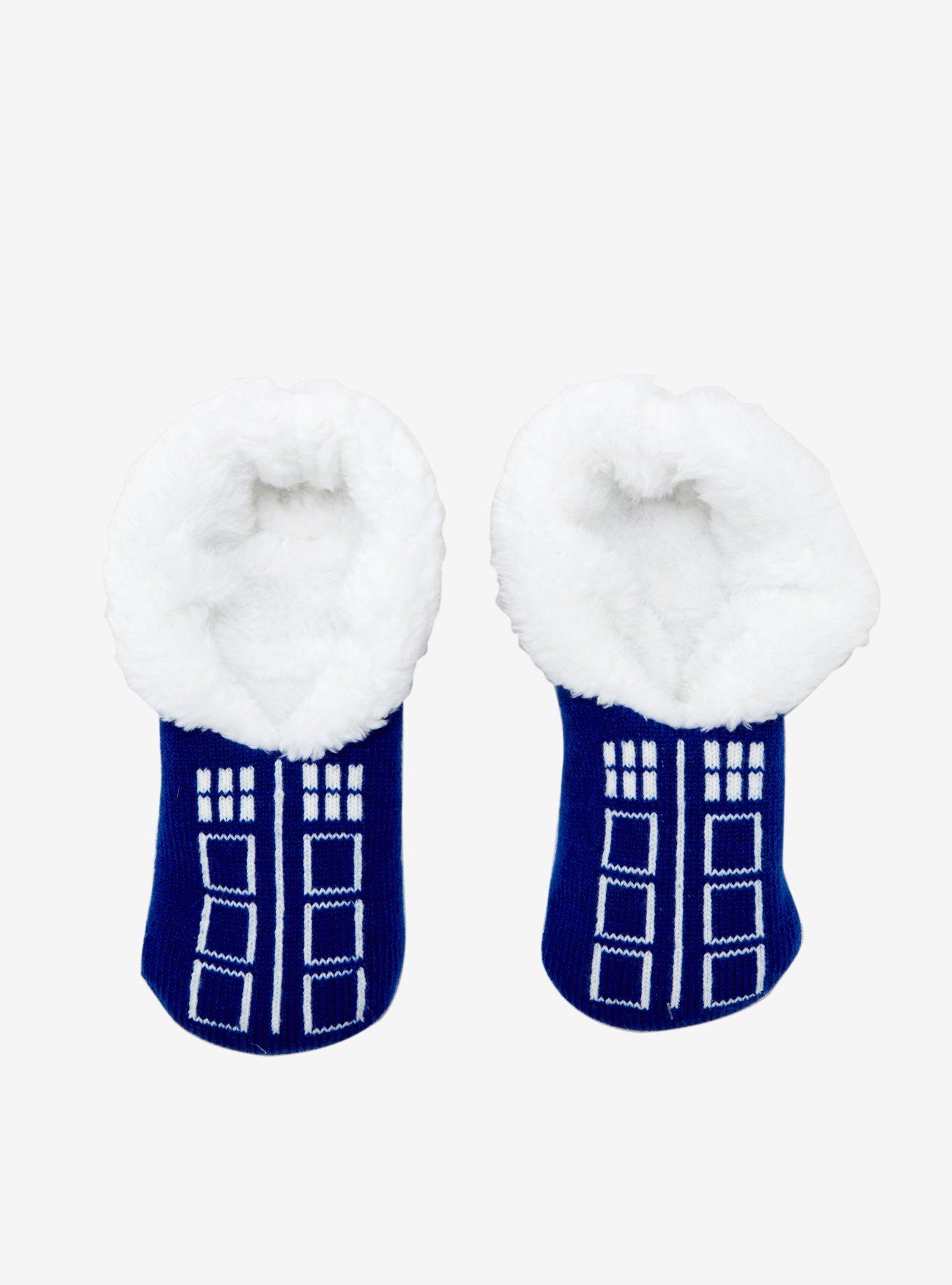 Doctor Who Slip-On TARDIS Slippers, , alternate