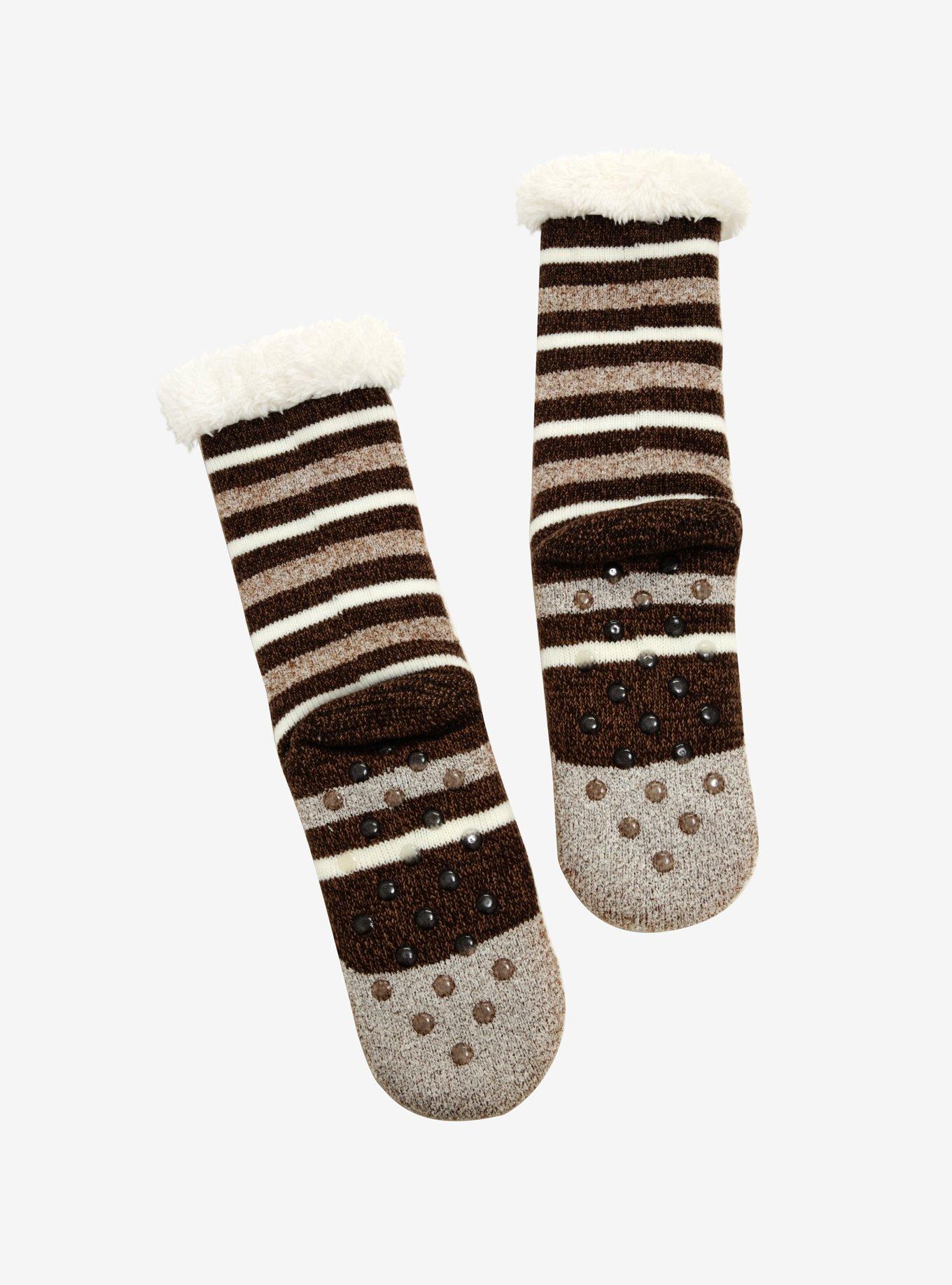 Cozy Sloth Slipper Socks, , alternate