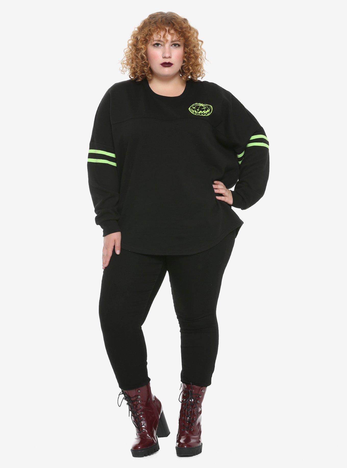 The Nightmare Before Christmas Halloween Town Girls Athletic Pullover Plus Size, BLACK, alternate