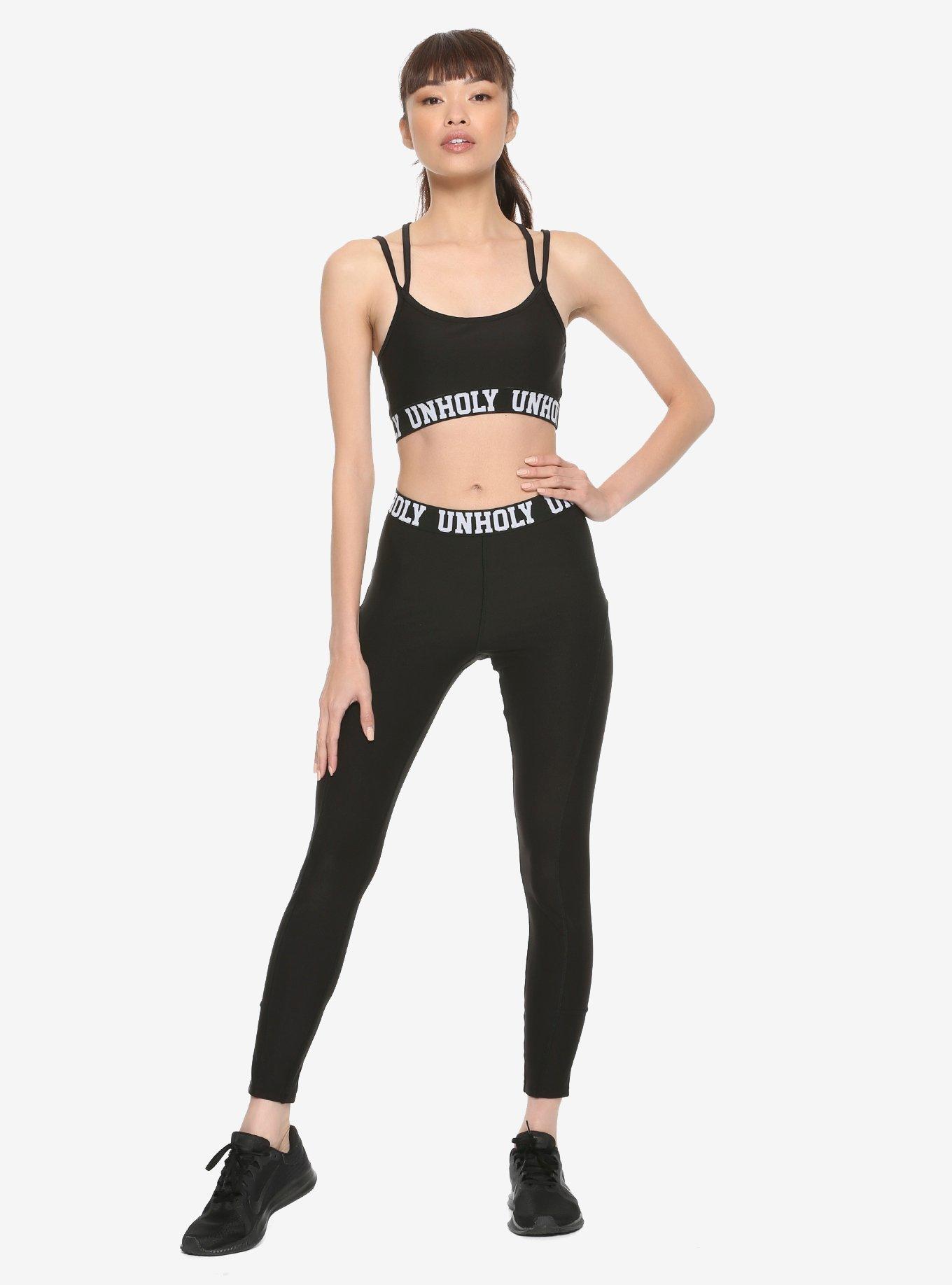 BlackCraft Unholy Pentagram Strap Low-Impact Sports Bra, , alternate