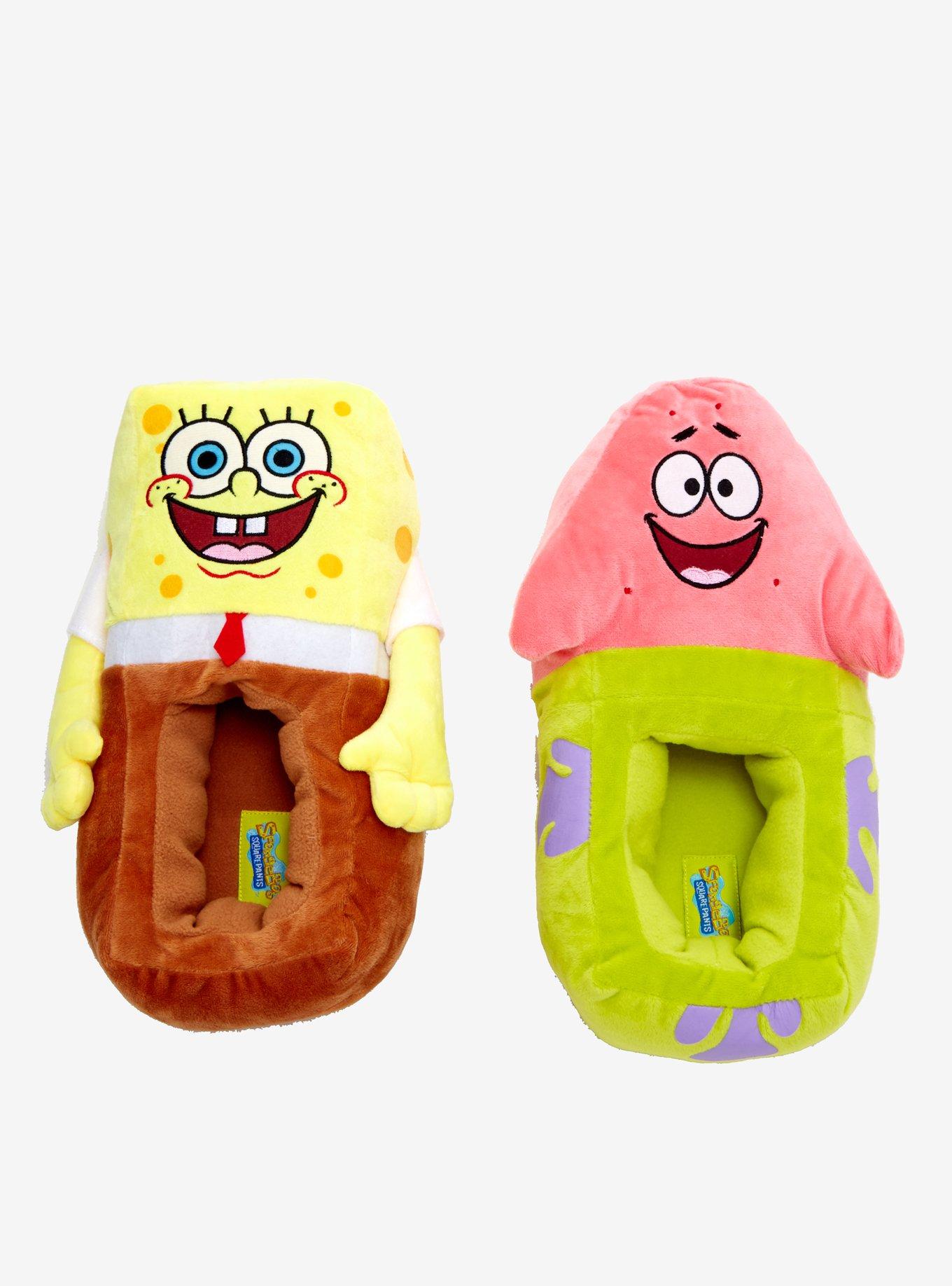 SpongeBob SquarePants Patrick & SpongeBob Plush Slippers, , alternate