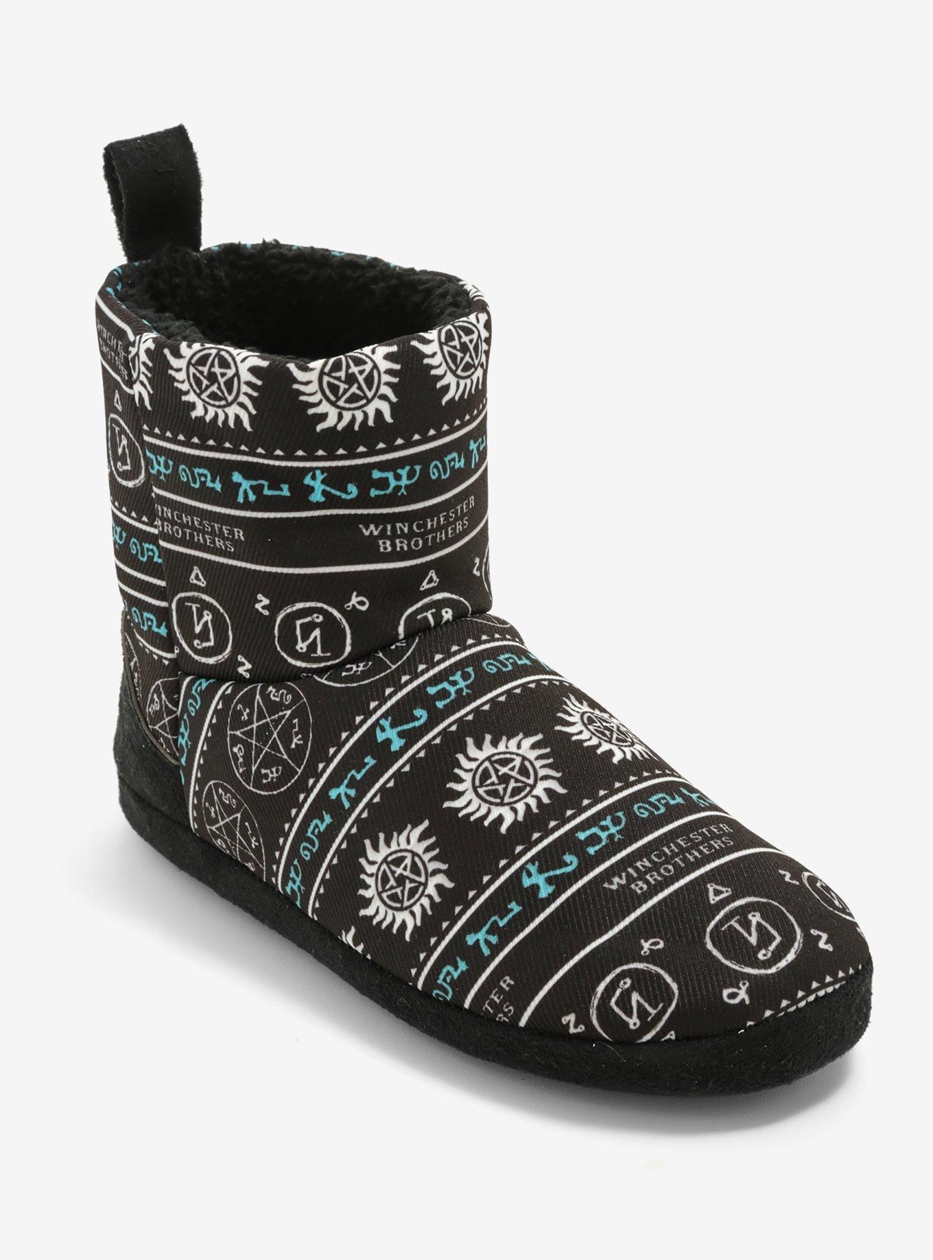 Supernatural Symbols Slipper Boots, , alternate