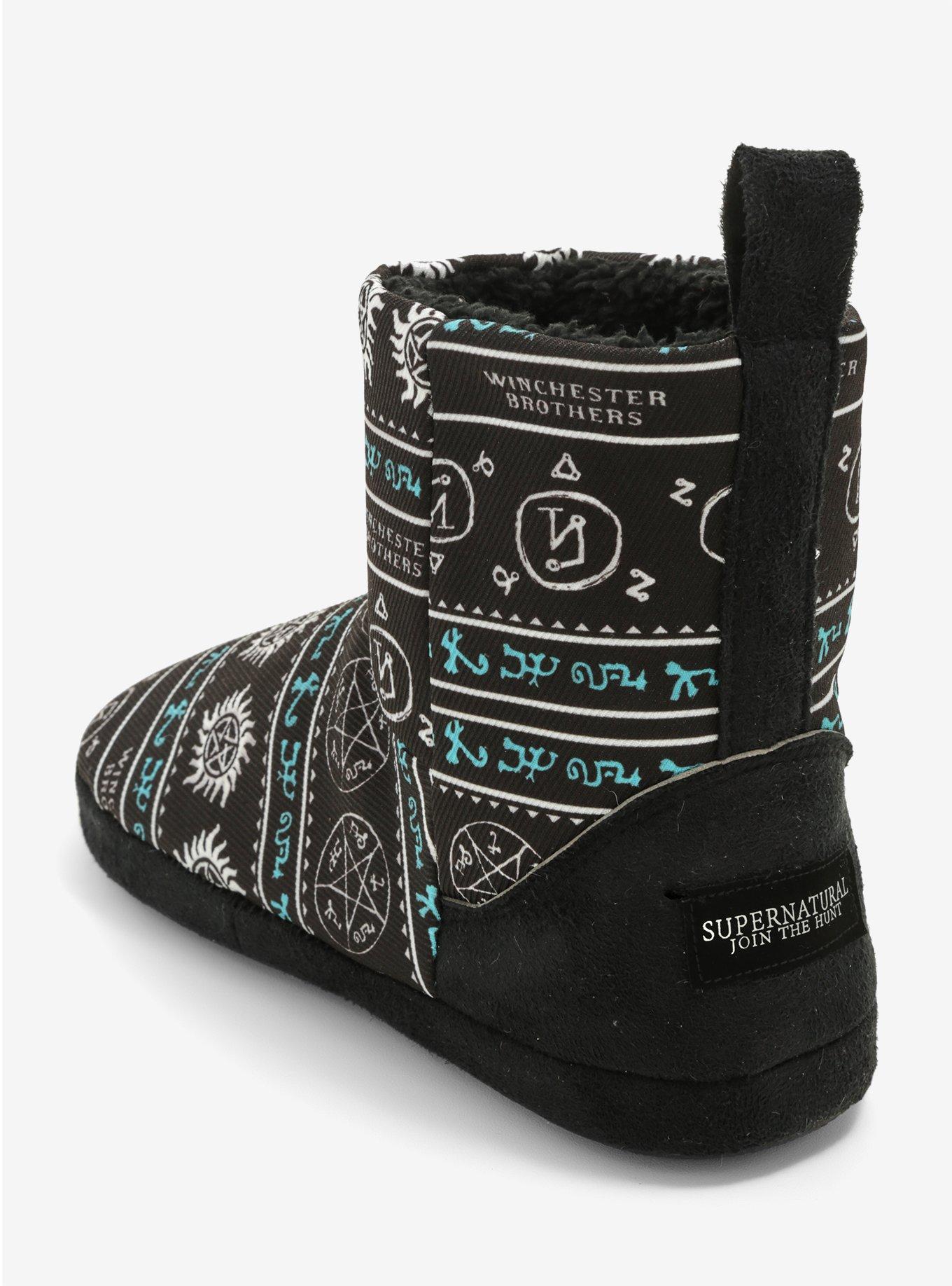 Supernatural Symbols Slipper Boots, , alternate