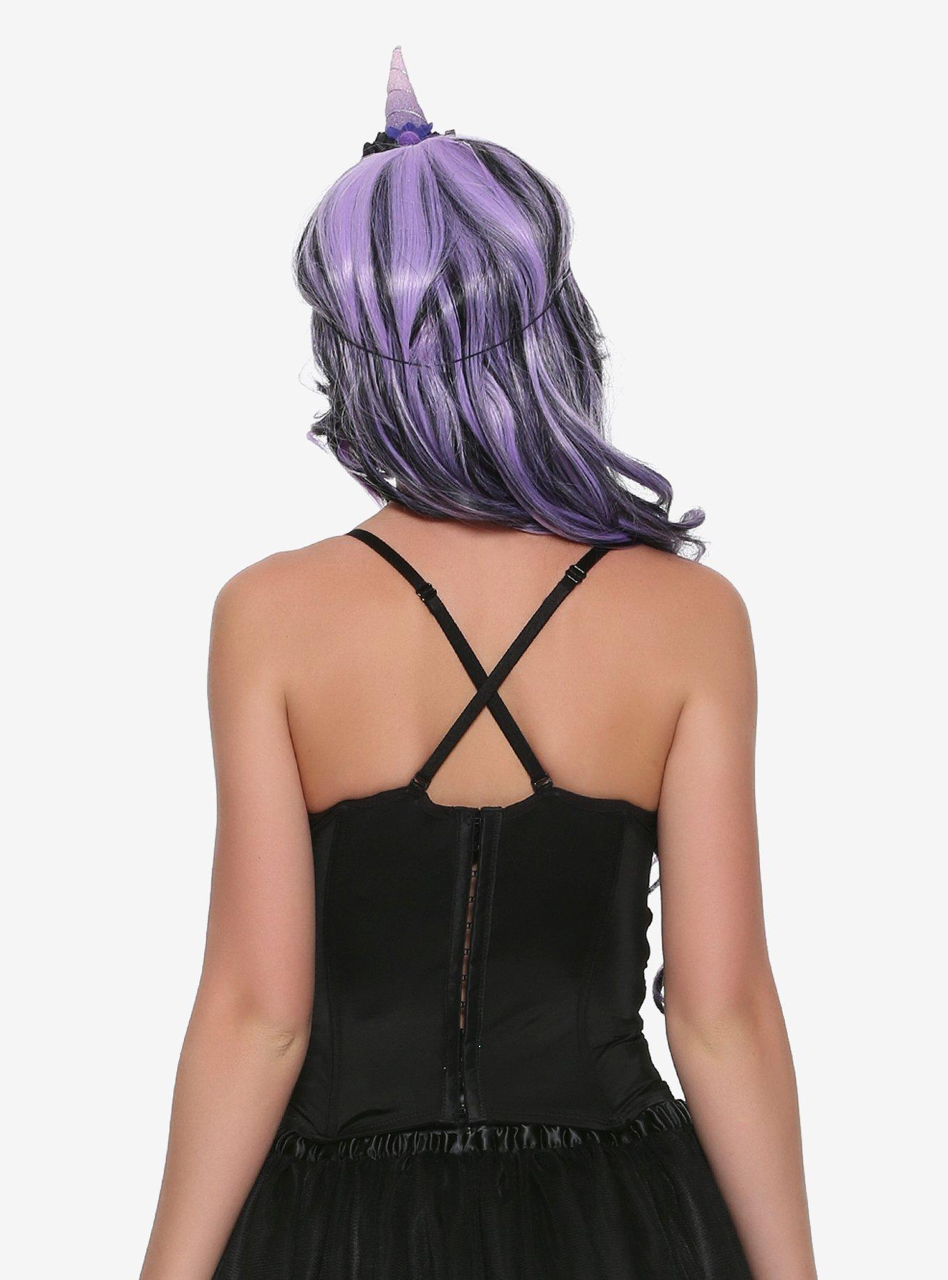 Black Satin Ribbon Corset, , alternate