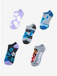 Disney Lilo & Stitch Floral No-Show Socks 5 Pair, , alternate