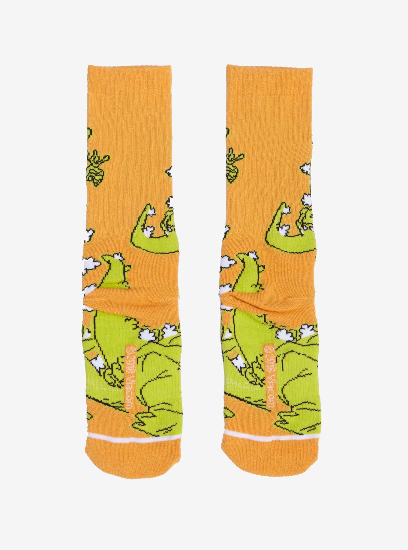 Rugrats Reptar Crew Socks, , alternate