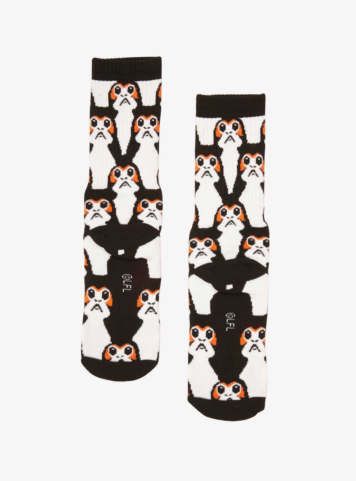 Star Wars: The Last Jedi Army Of Porg Crew Socks, , alternate