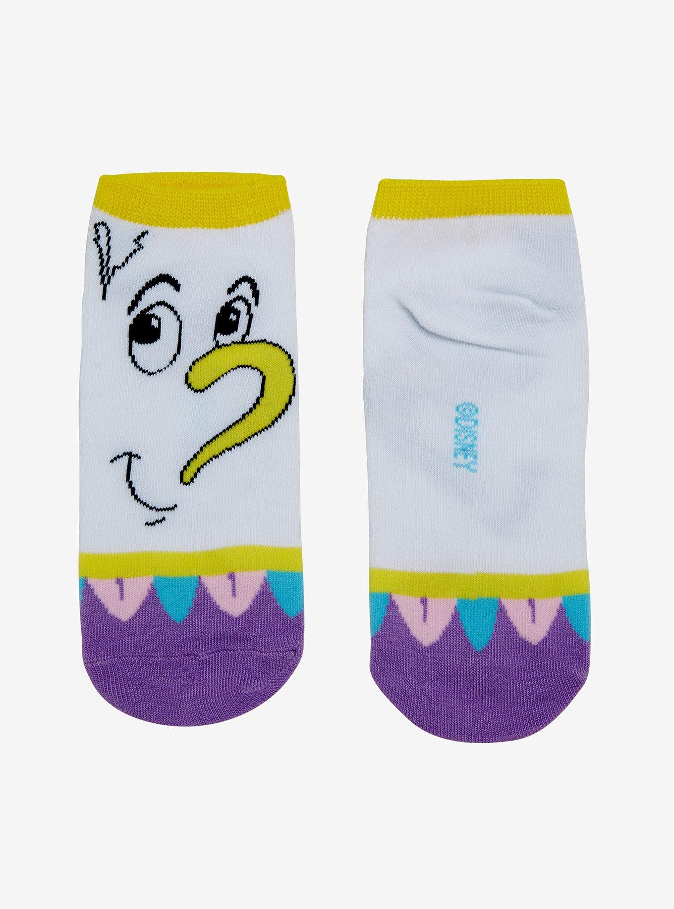 Disney Beauty And The Beast Chip Character No-Show Socks, , alternate