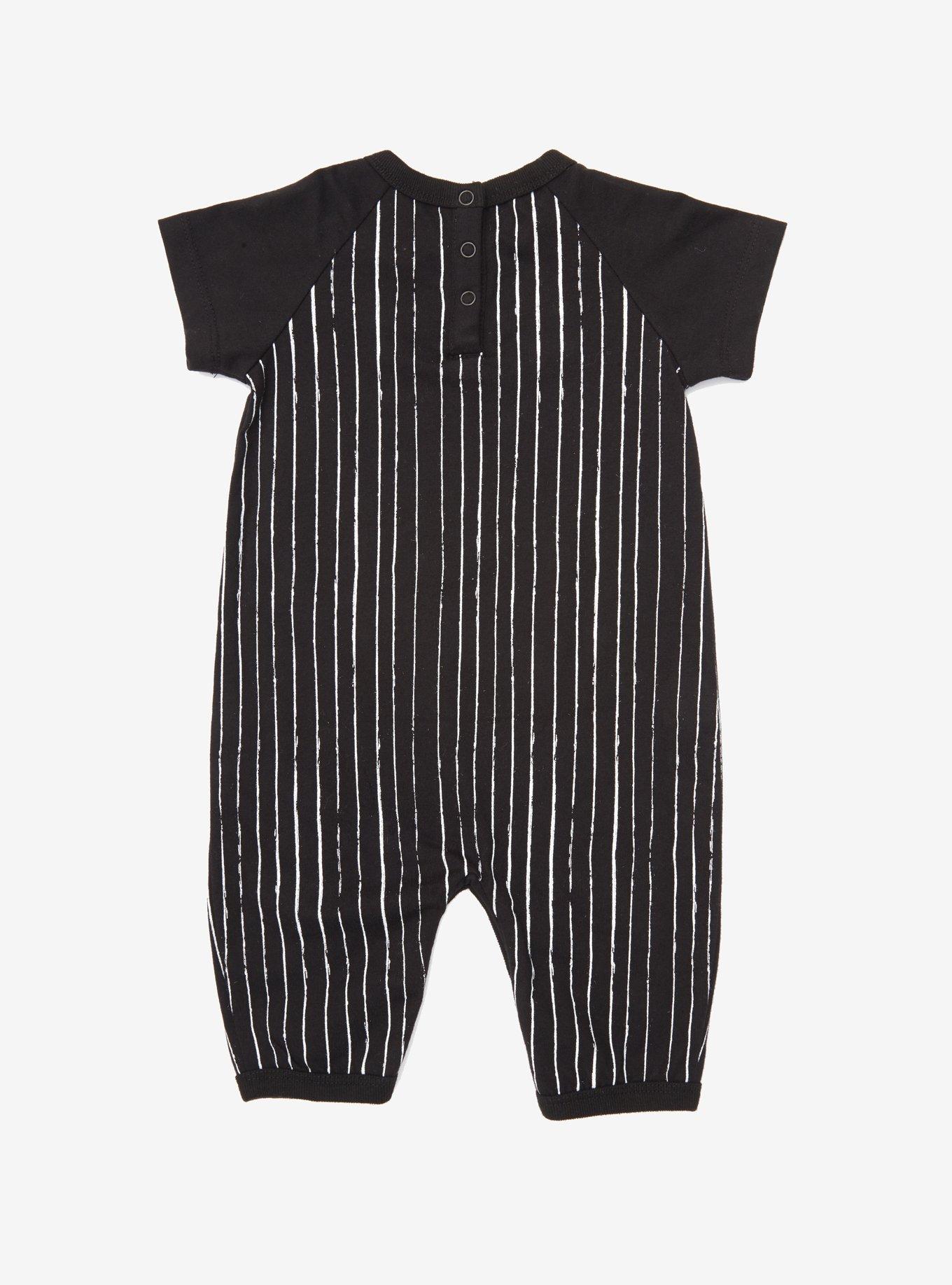The Nightmare Before Christmas Jack Skellington Striped Baby Bodysuit - BoxLunch Exclusive, , alternate