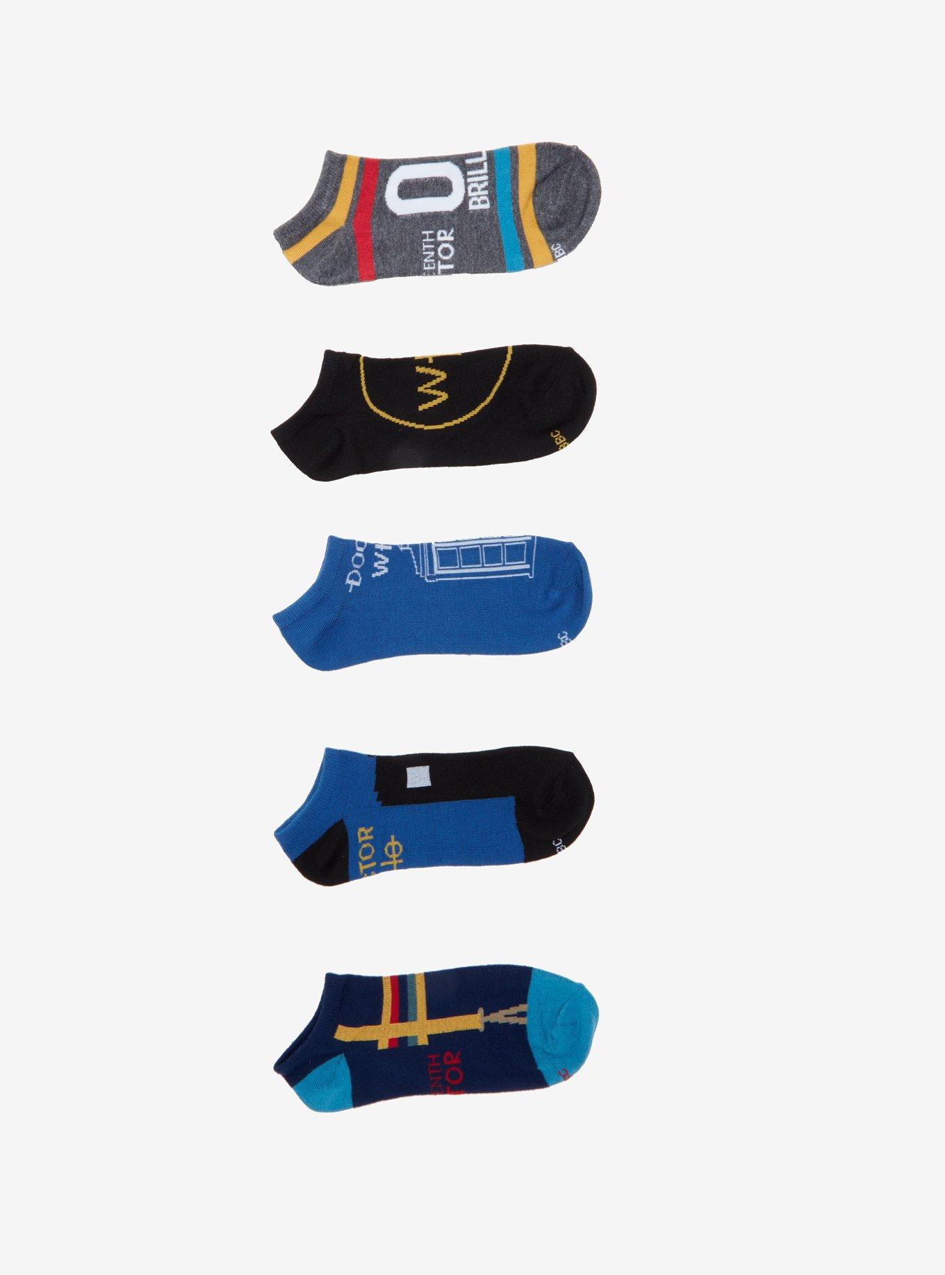 Doctor Who Thirteenth Doctor No-Show Socks 5 Pair, , alternate