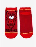 Disney Mulan Mushu Red No-Show Socks, , alternate