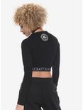 BlackCraft Baphomet Girls Long-Sleeve Crop T-Shirt Hot Topic Exclusive, BLACK, alternate
