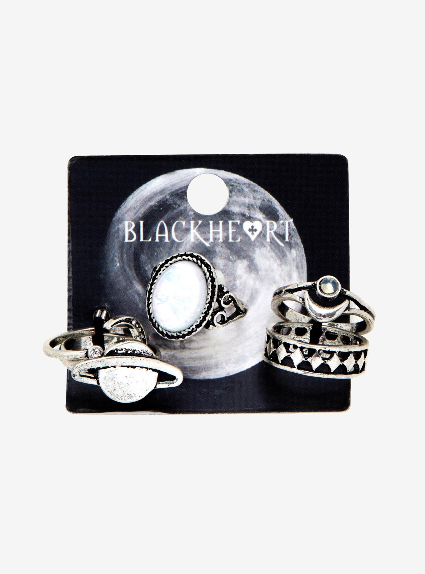 Blackheart Planet & Moon Ring Set, , alternate