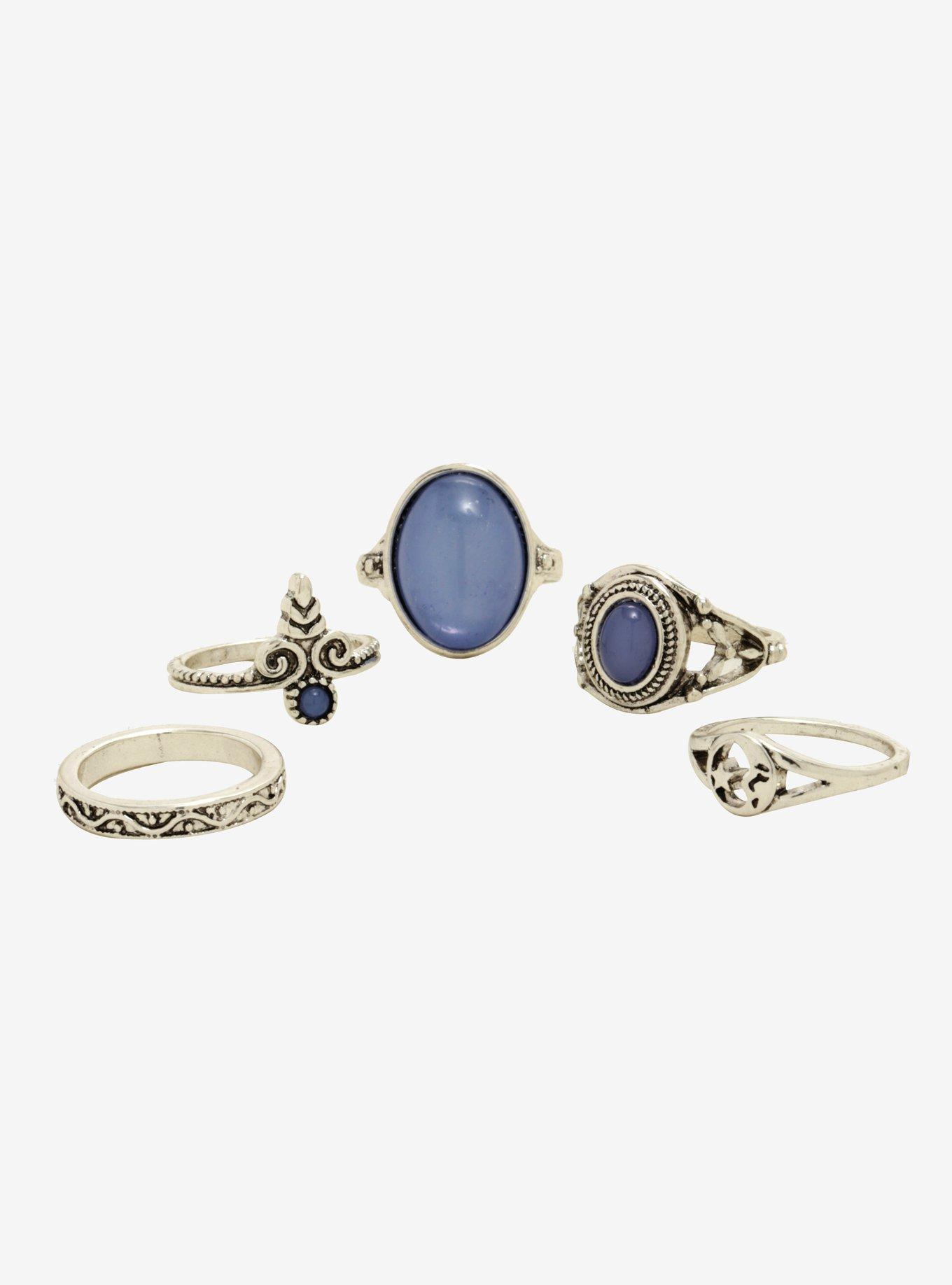 Blackheart Blue Moonstone Ring Set, , alternate