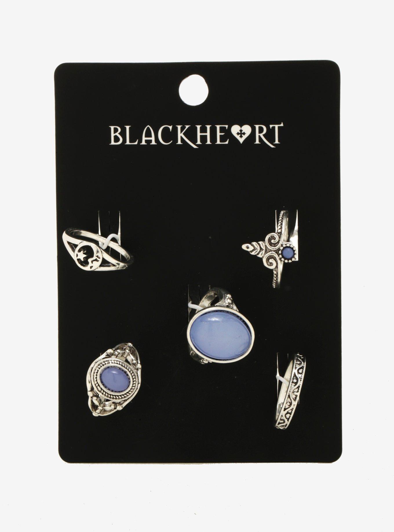 Blackheart Blue Moonstone Ring Set, , alternate