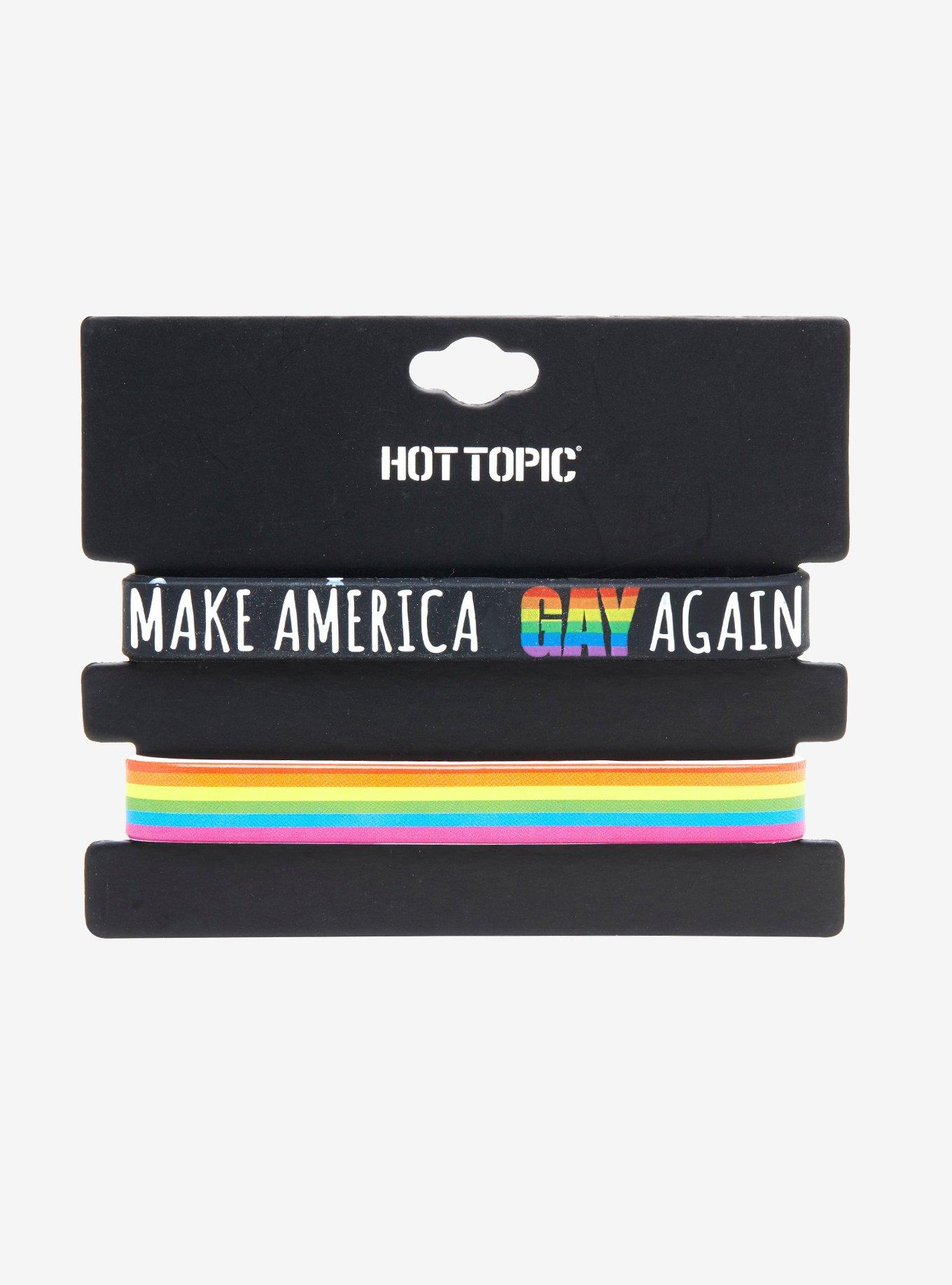 Make America Gay Again Rubber Bracelet Set, , alternate