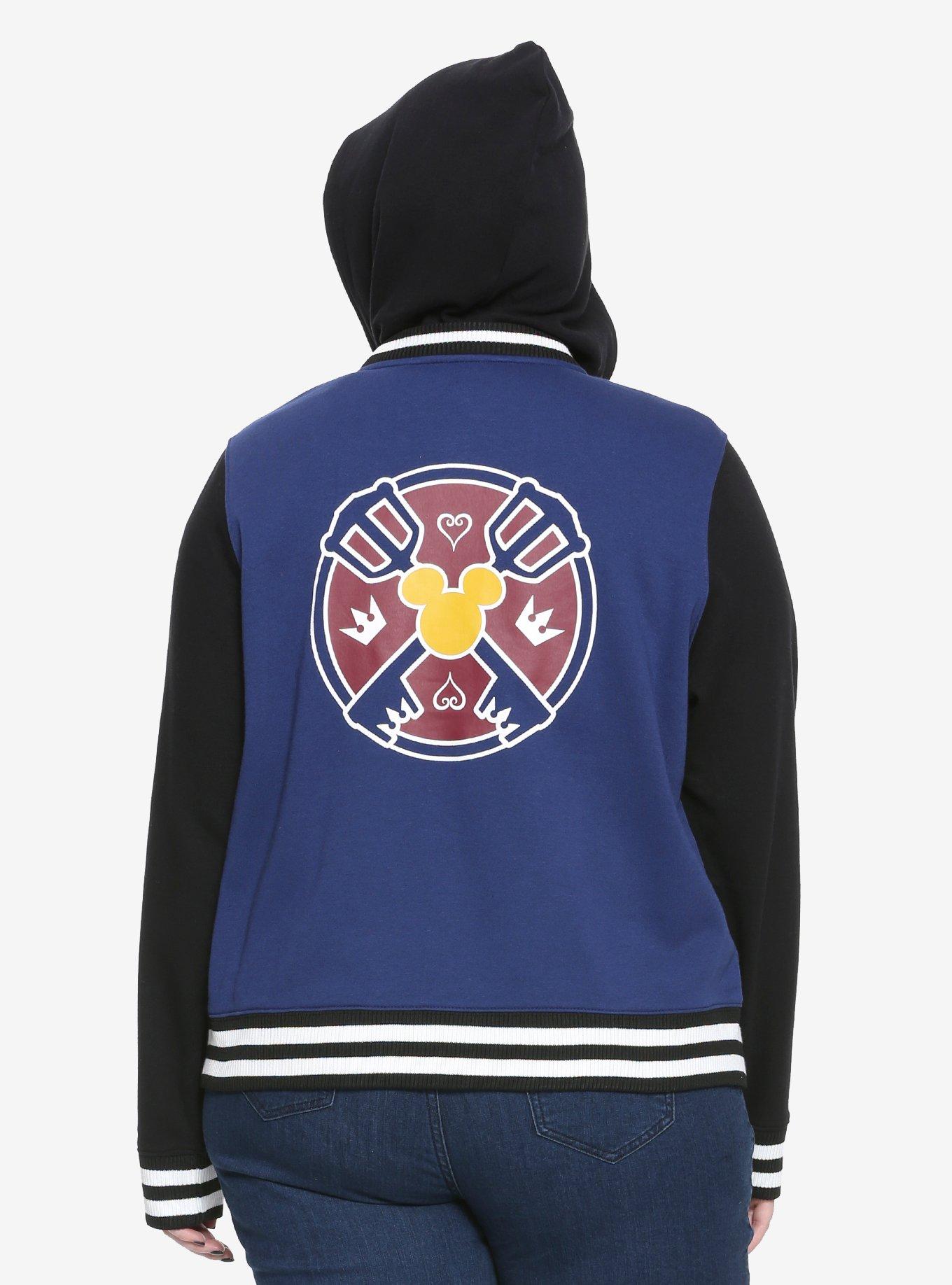 Disney Kingdom Hearts Girls Varsity Jacket Plus Size, , alternate