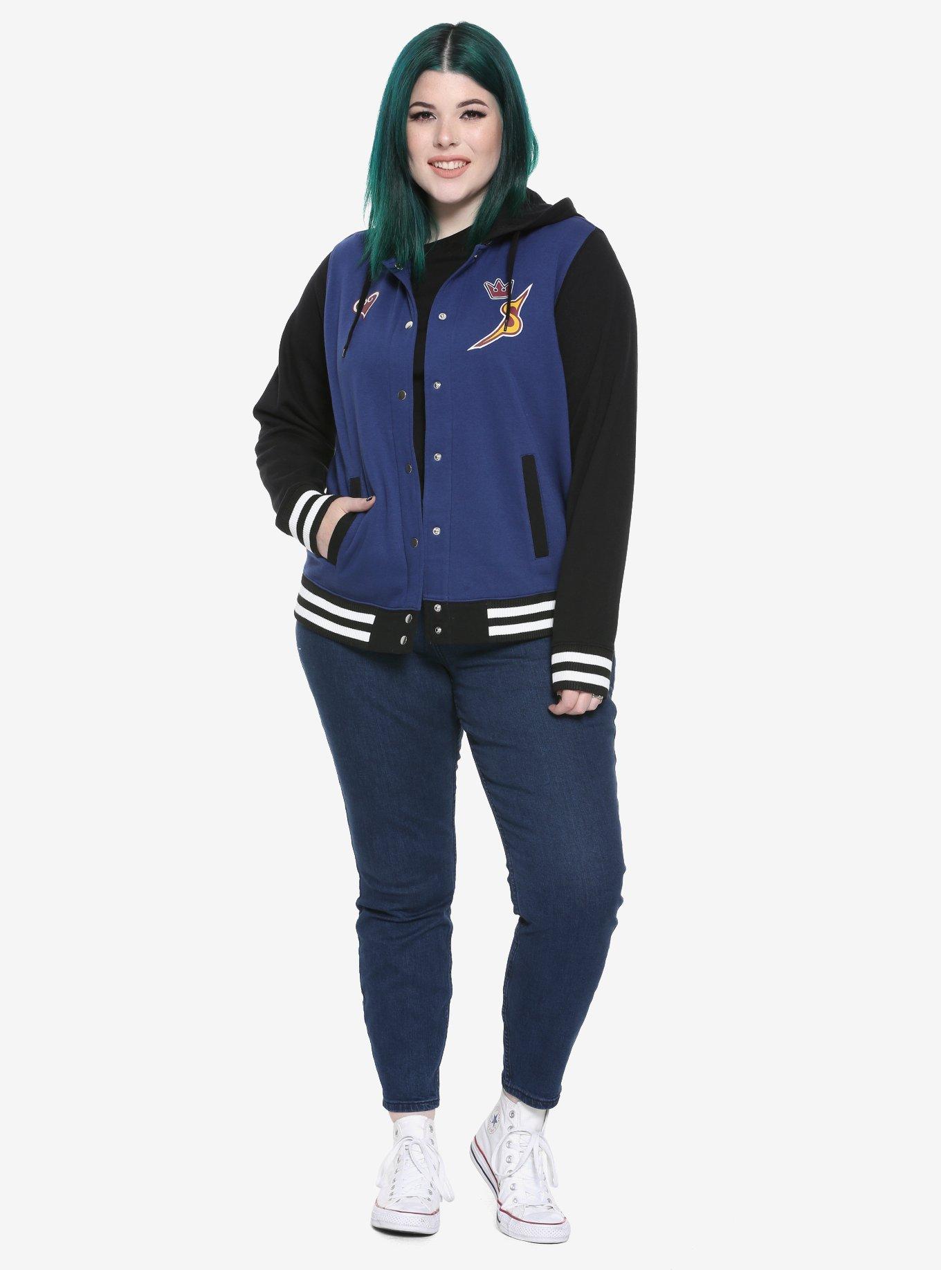 Disney Kingdom Hearts Girls Varsity Jacket Plus Size, , alternate