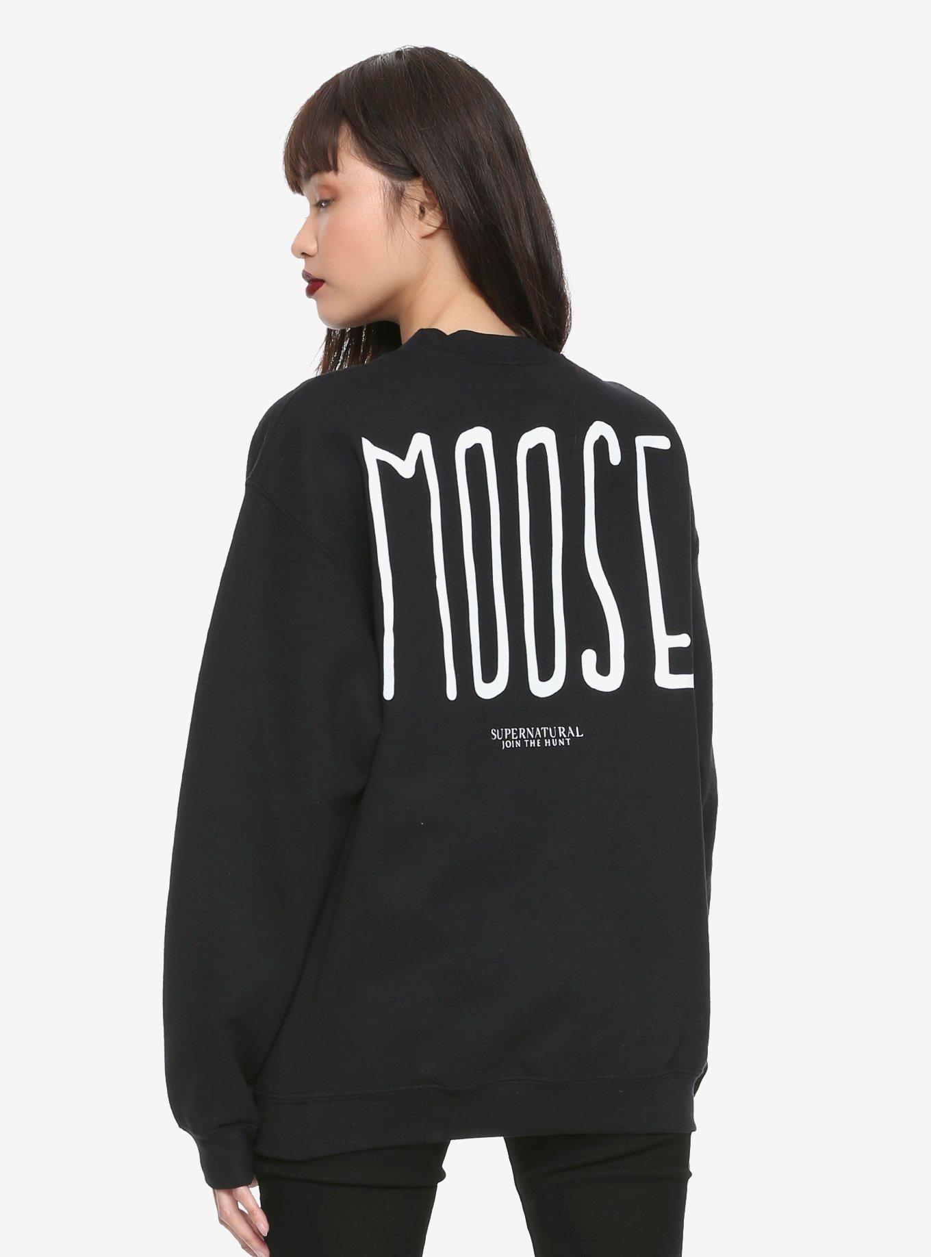 Supernatural Sam Moose Girls Sweatshirt, BLACK, alternate
