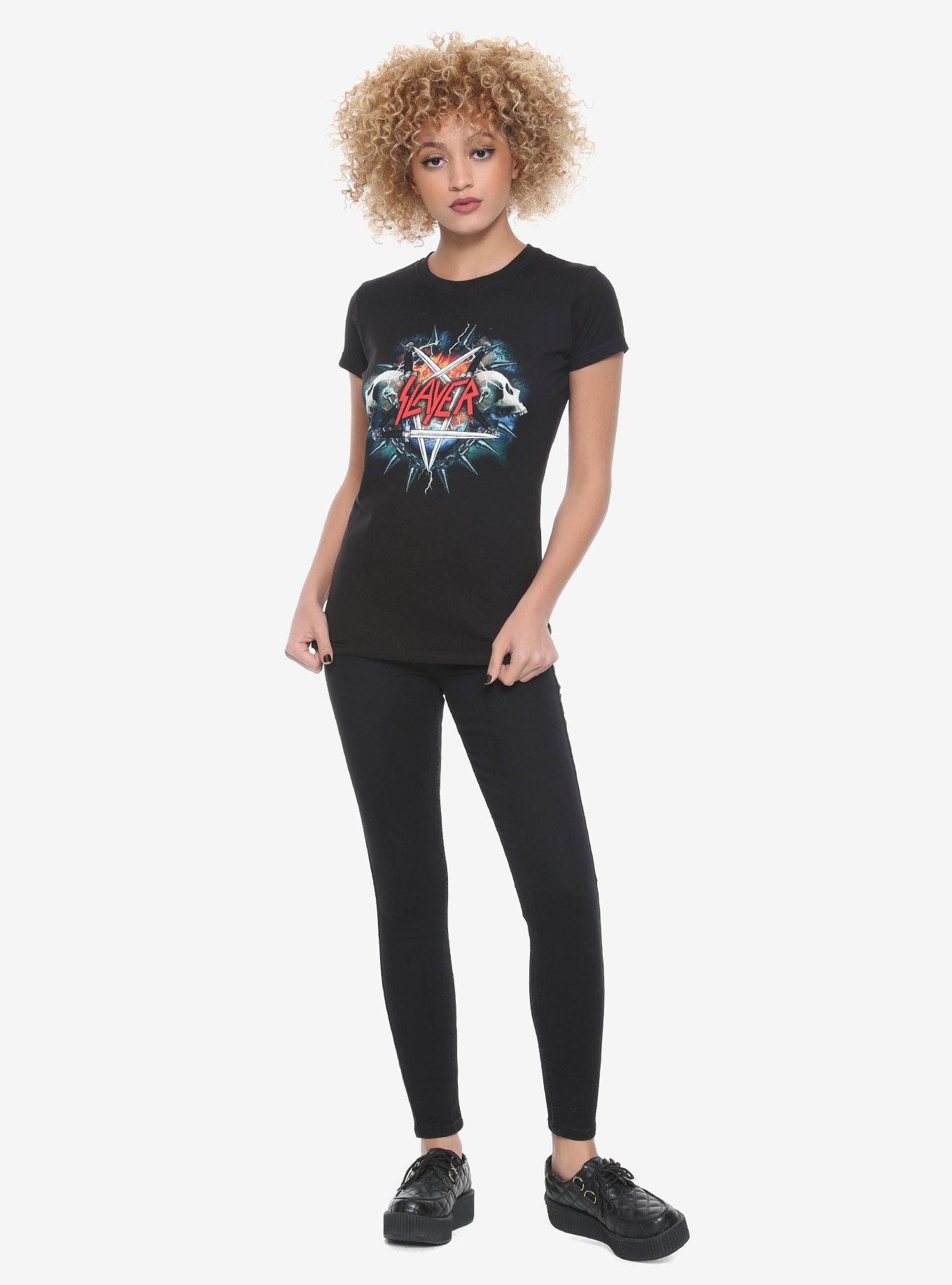 Slayer Sword Pentagram Girls T-Shirt, , hi-res